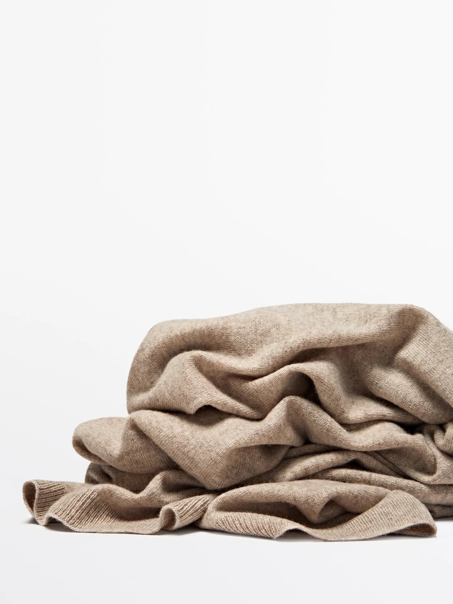 Тонкий шарф из смесовой шерсти. - фото 5