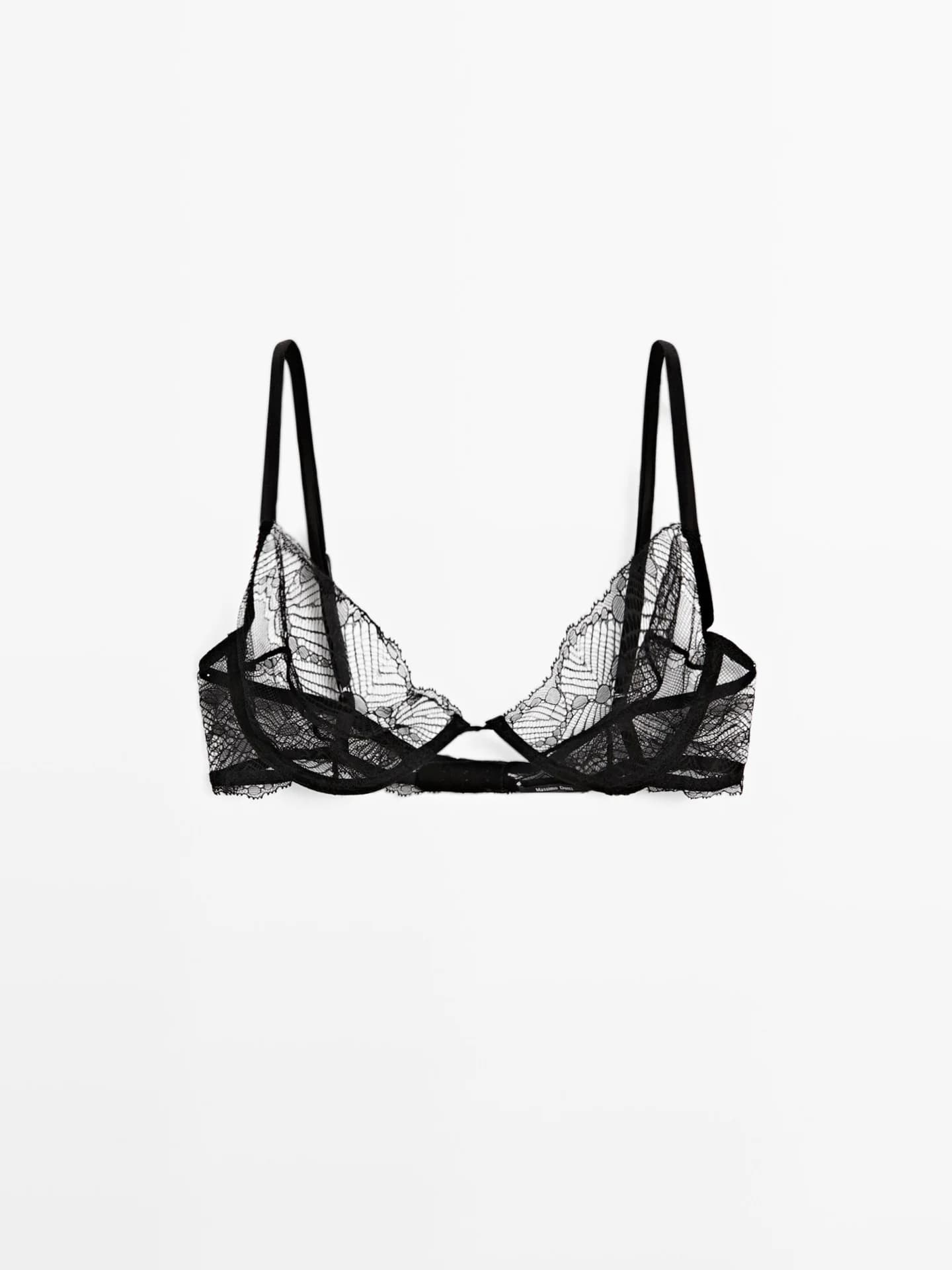 Кружевной бюстгальтер на косточках - фото 9