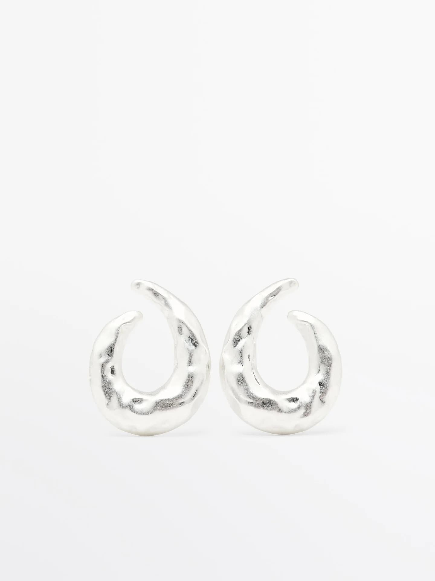 Серьги-кольца с фактурой - фото 6