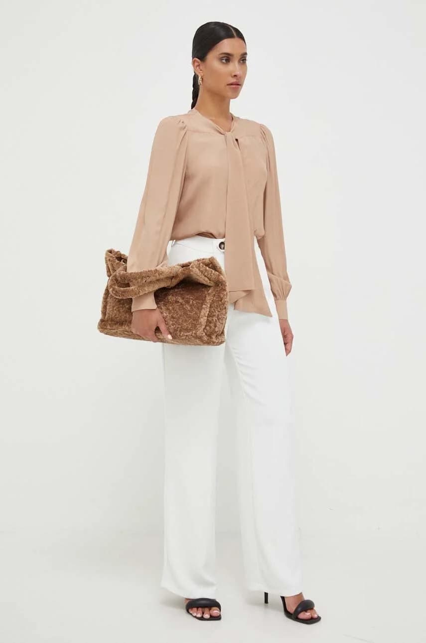 Рубашка из смесового шелка - фото 2