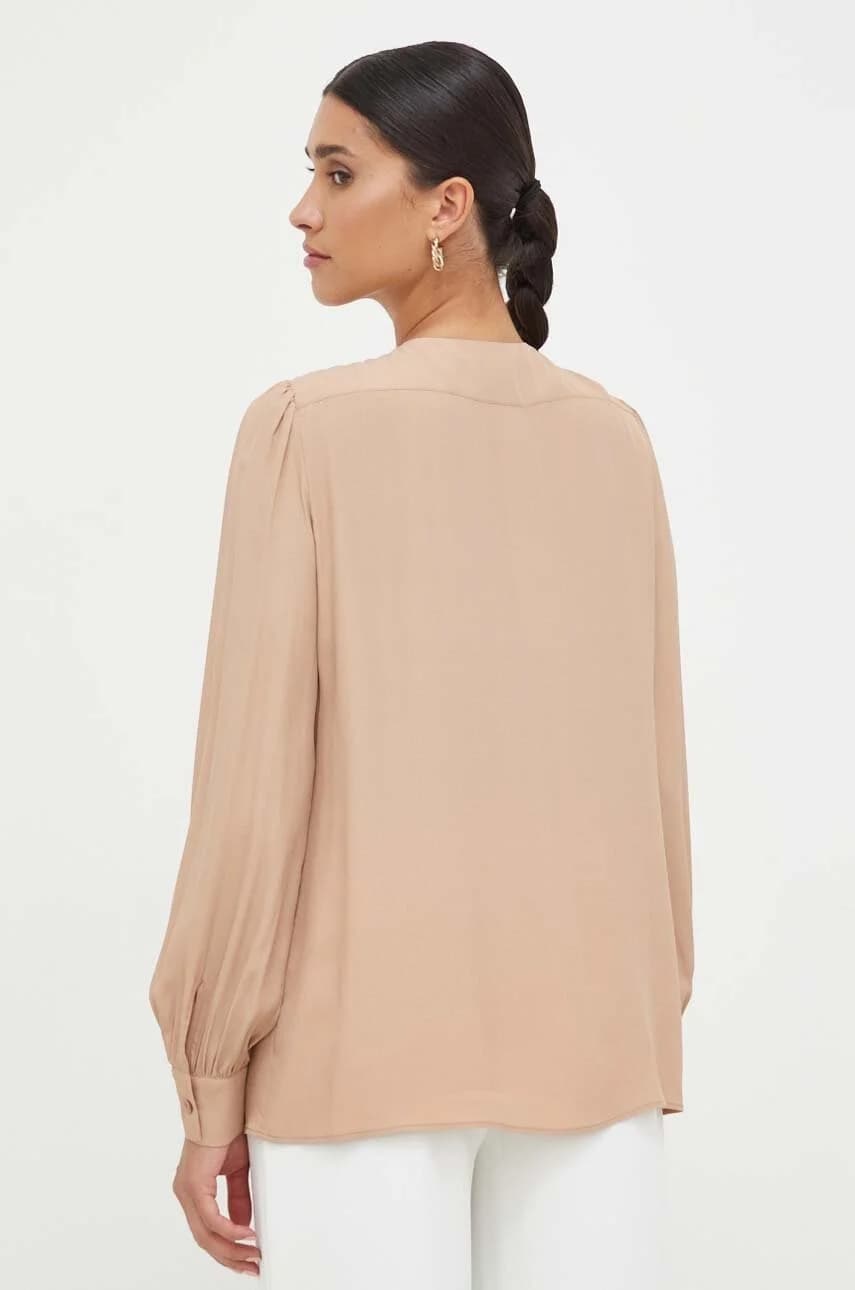 Рубашка из смесового шелка - фото 3