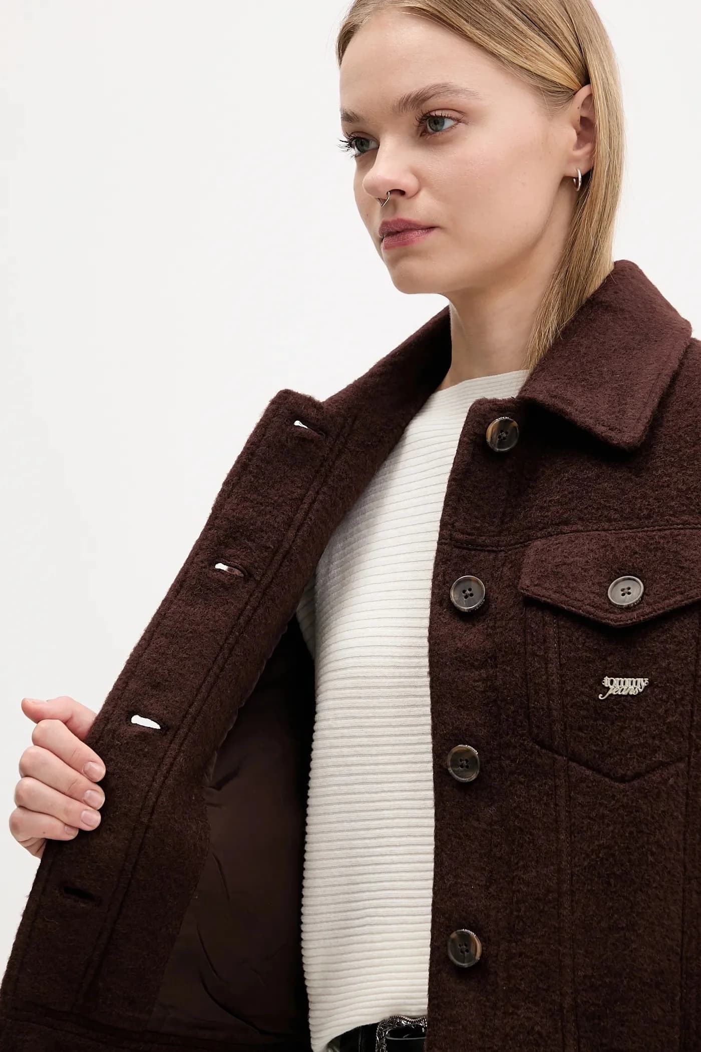 Куртка из смесовой шерсти - фото 6