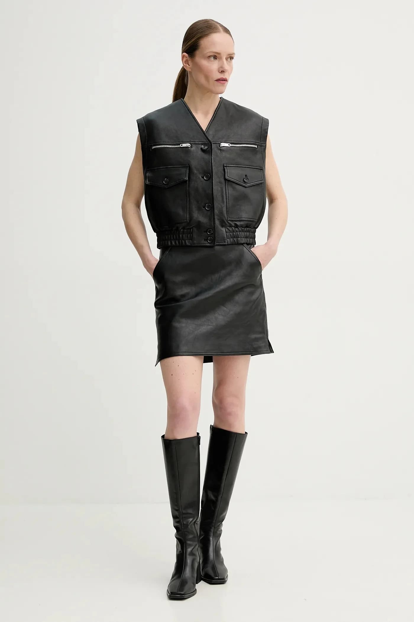 Кожаный жилет - фото 2