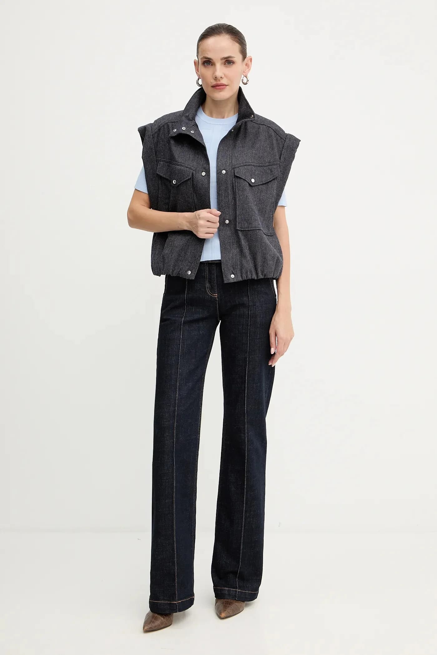 Куртка без рукавов из смесовой шерсти C_Jaflesti - фото 2