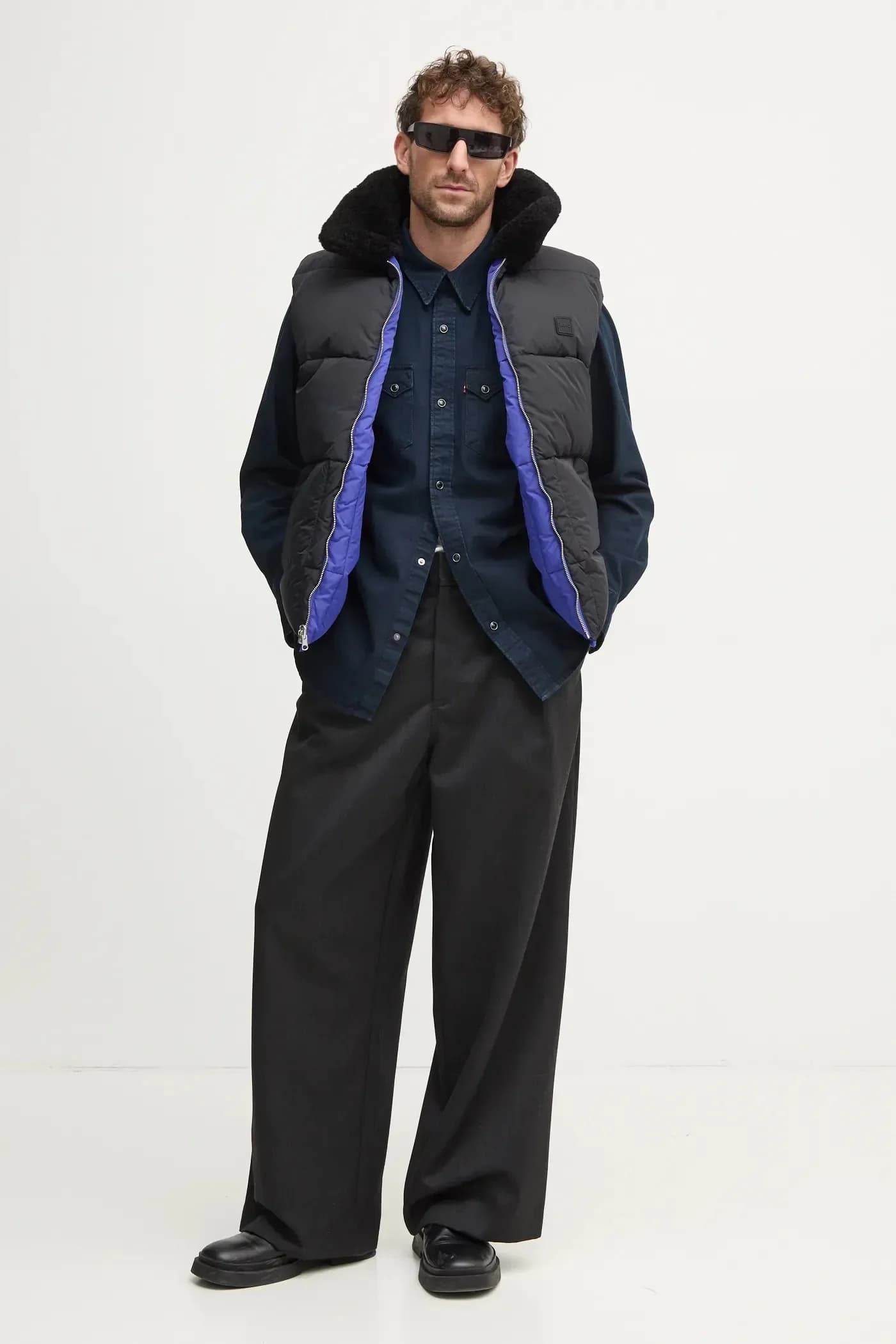 Двусторонний плюшевый жилет дудун - фото 2