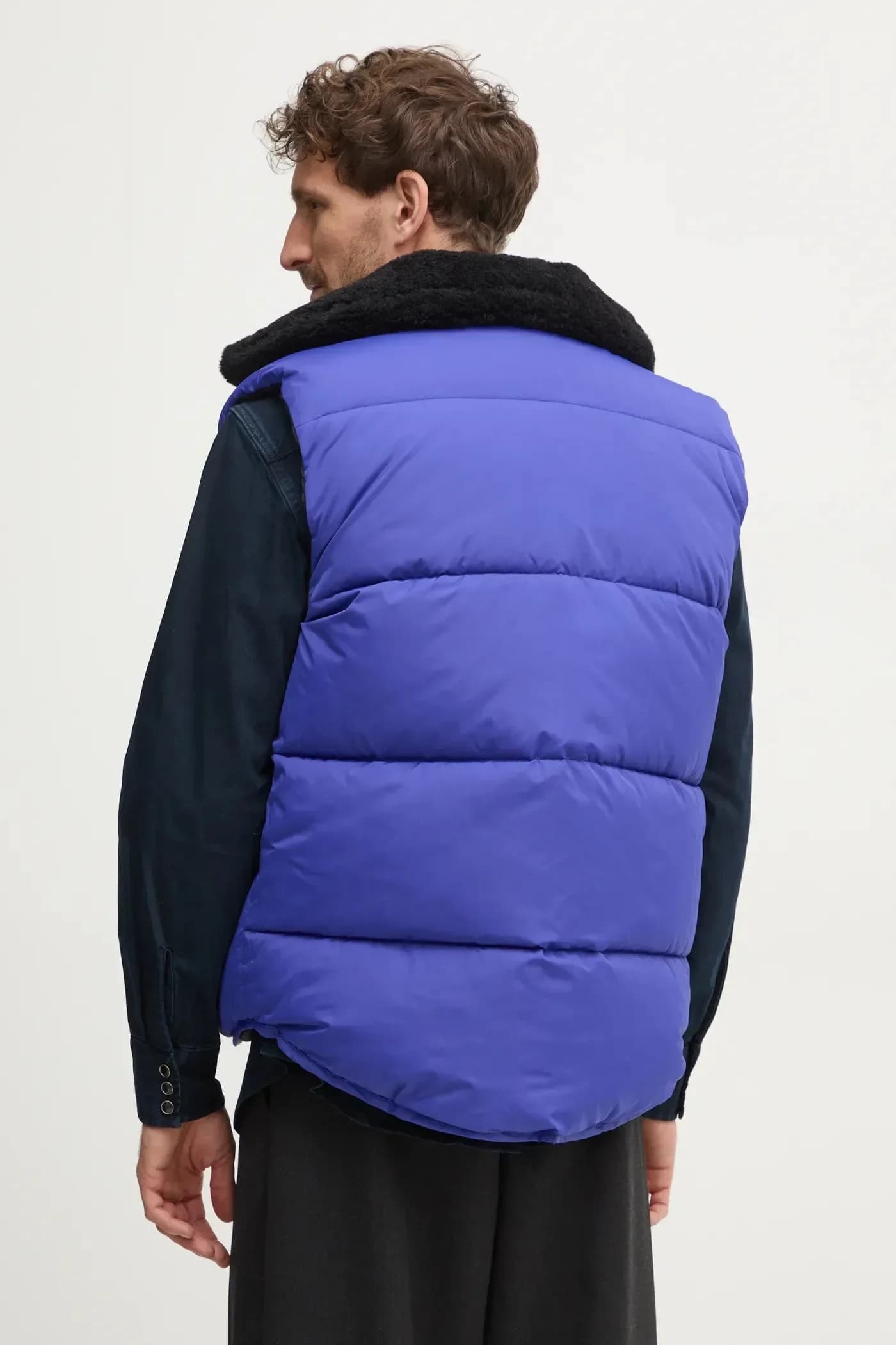 Двусторонний плюшевый жилет дудун - фото 4