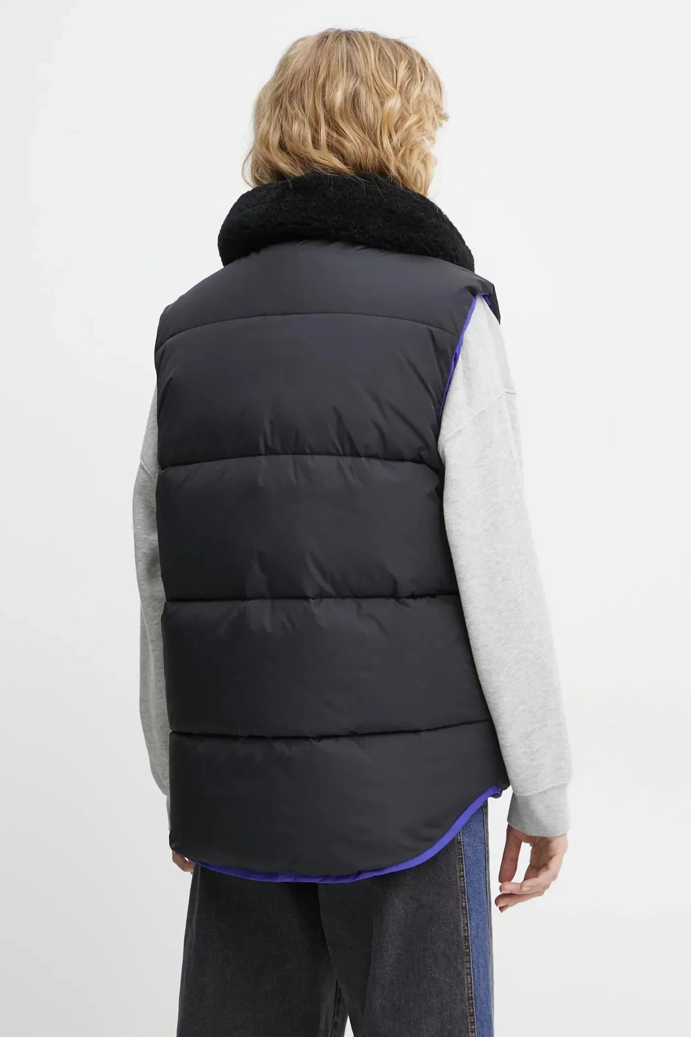 Двусторонний плюшевый жилет дудун - фото 5