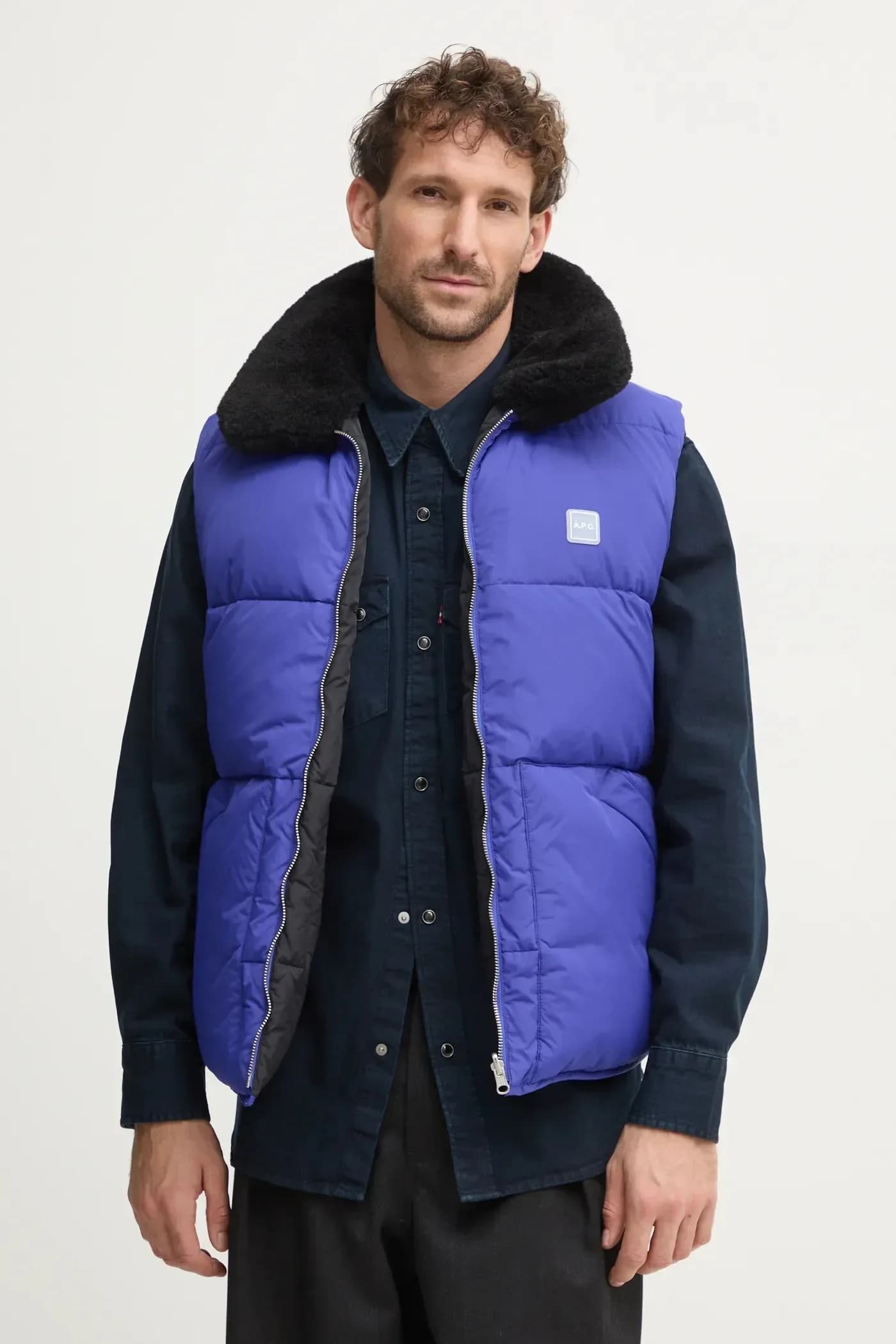 Двусторонний плюшевый жилет дудун - фото 6