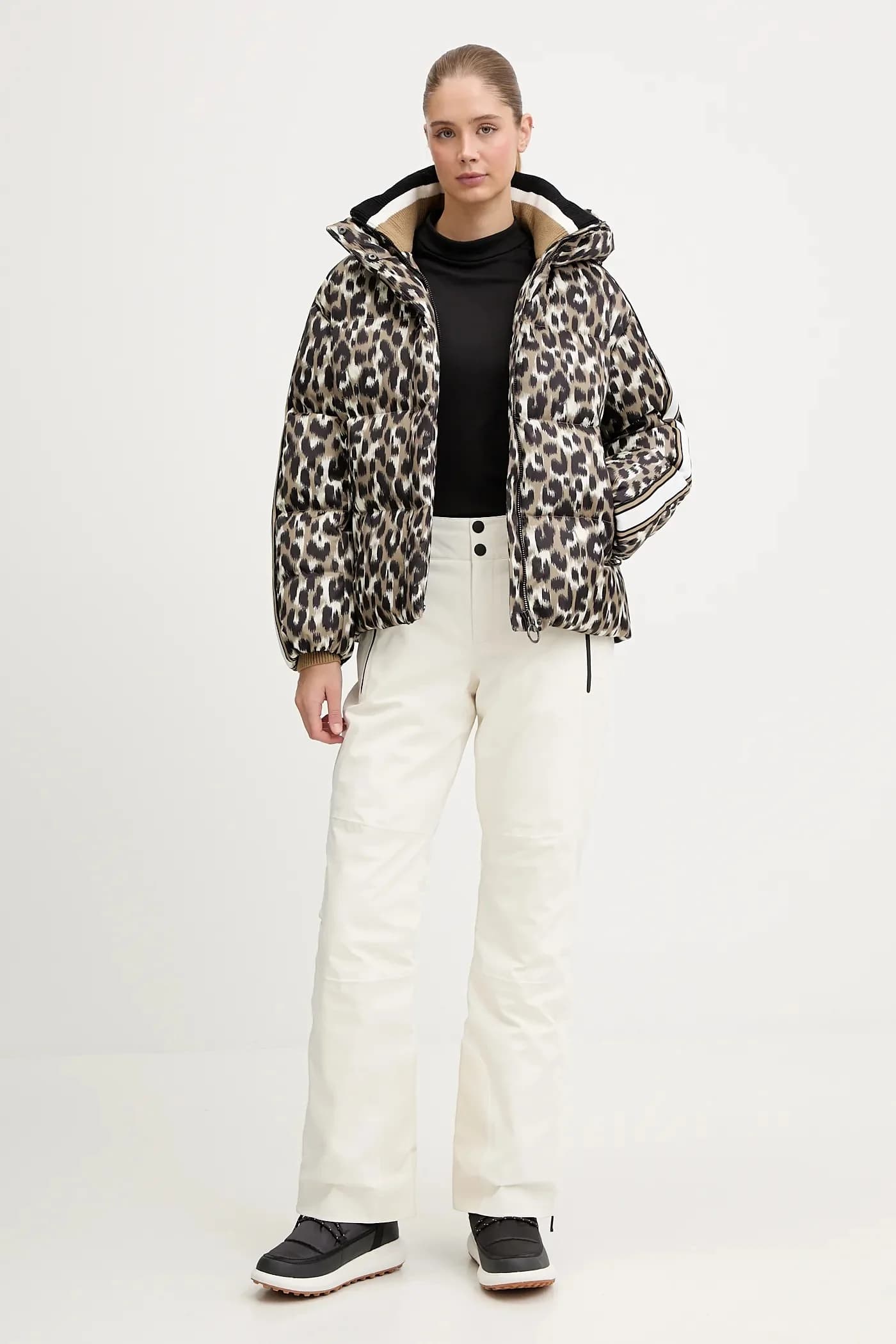 Лыжный пуховик Ada с леопардовым принтом - фото 2