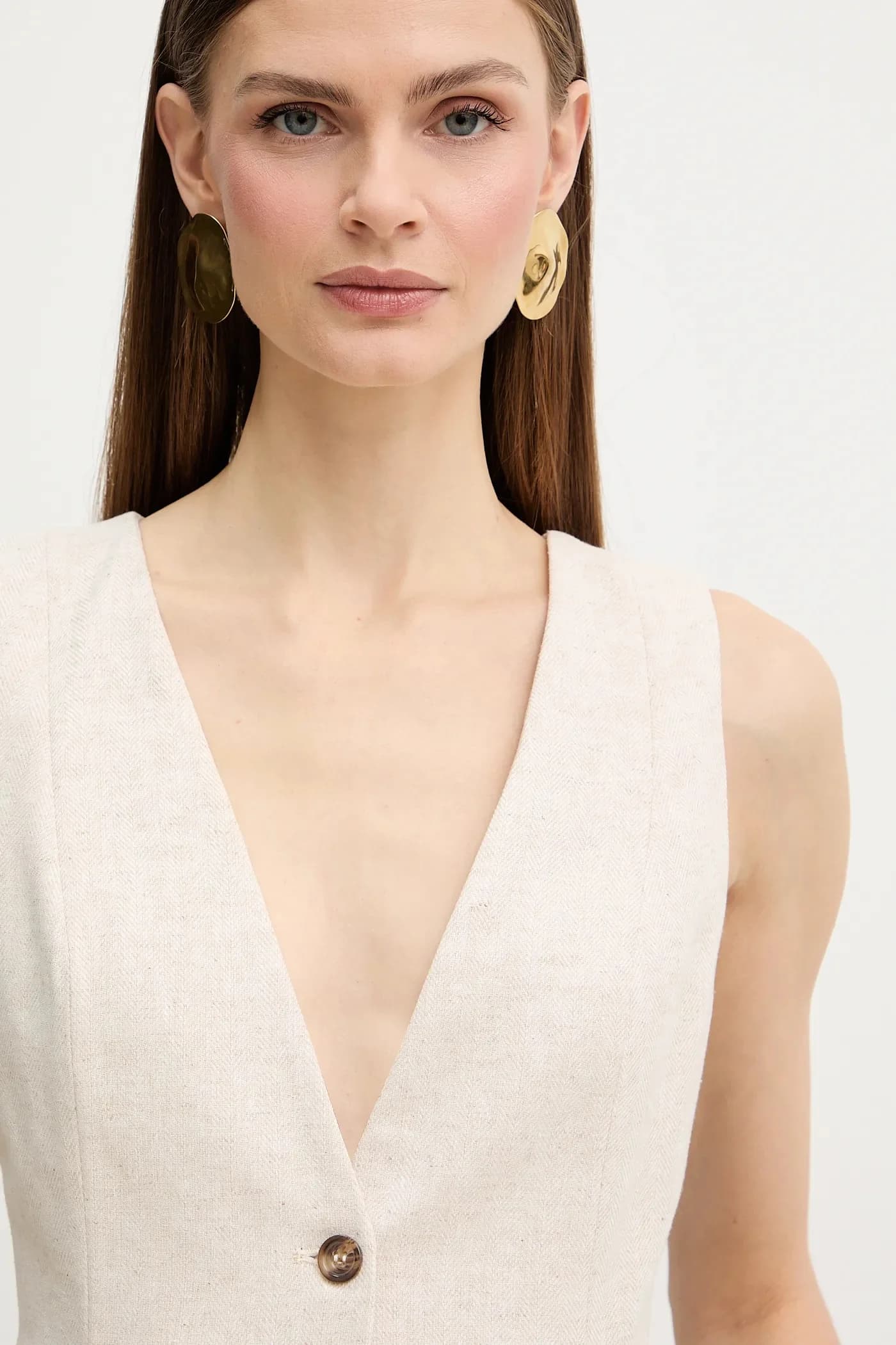 Жилет с льном - фото 4