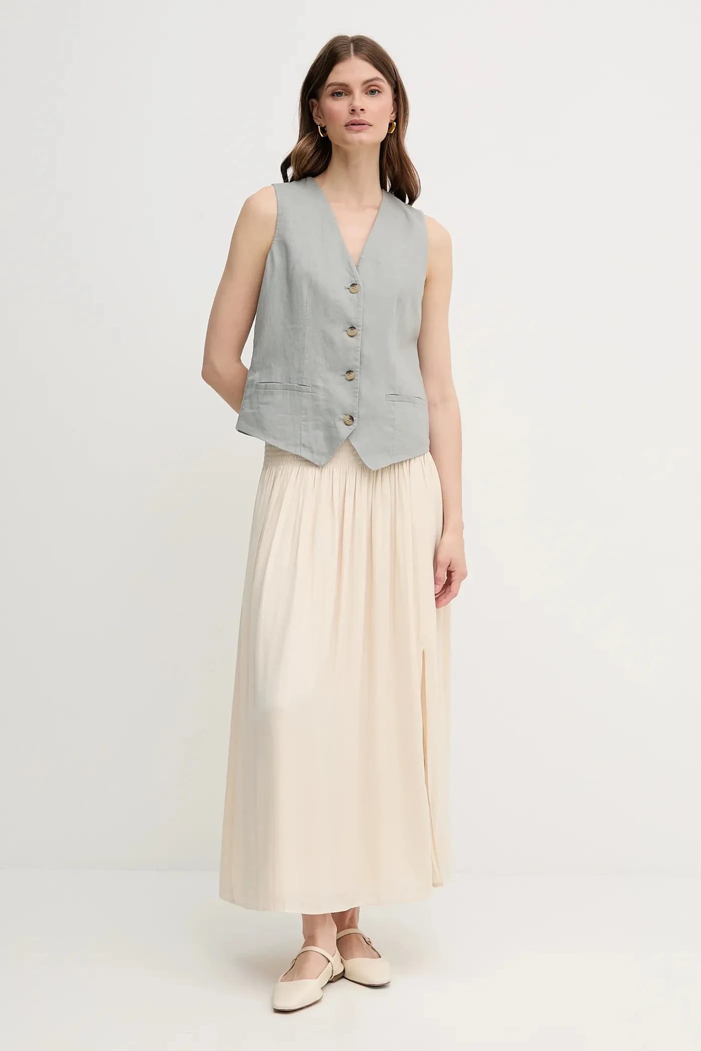 Льняной жилет - фото 2