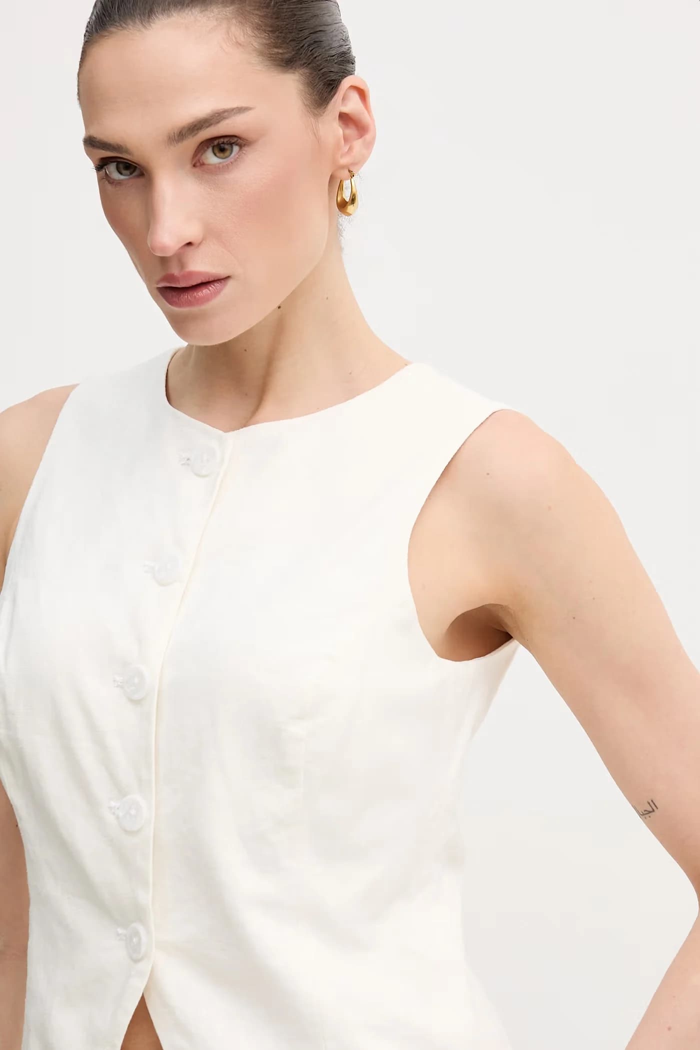 Жилет с льном - фото 4