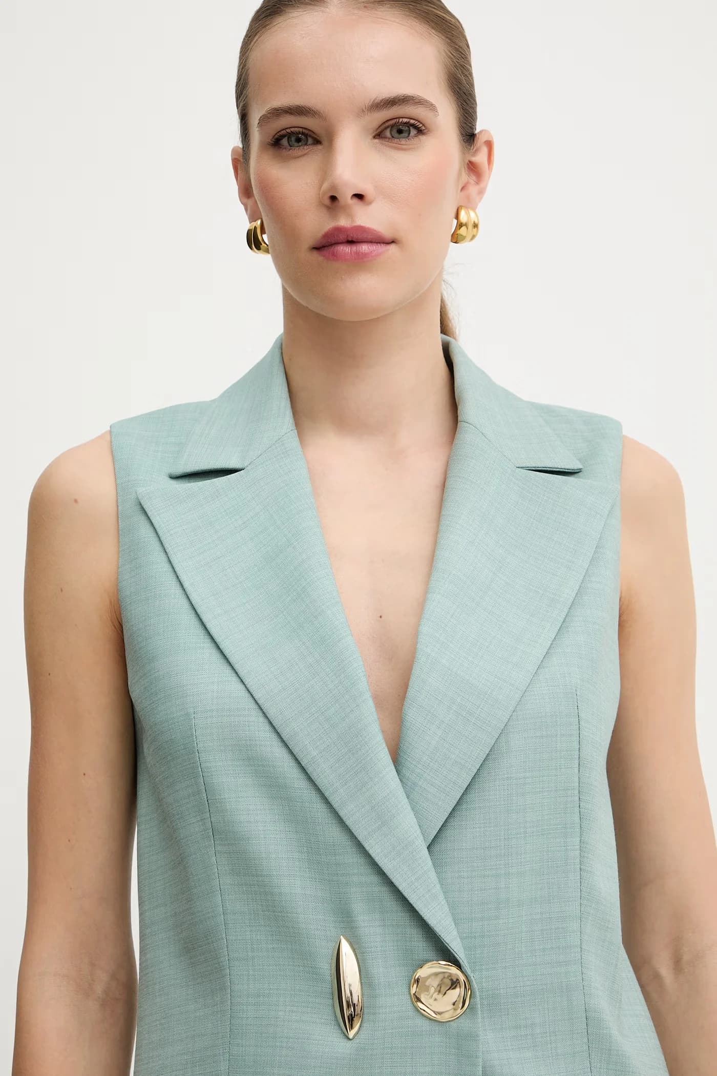 Женский однобортный жилет - фото 4