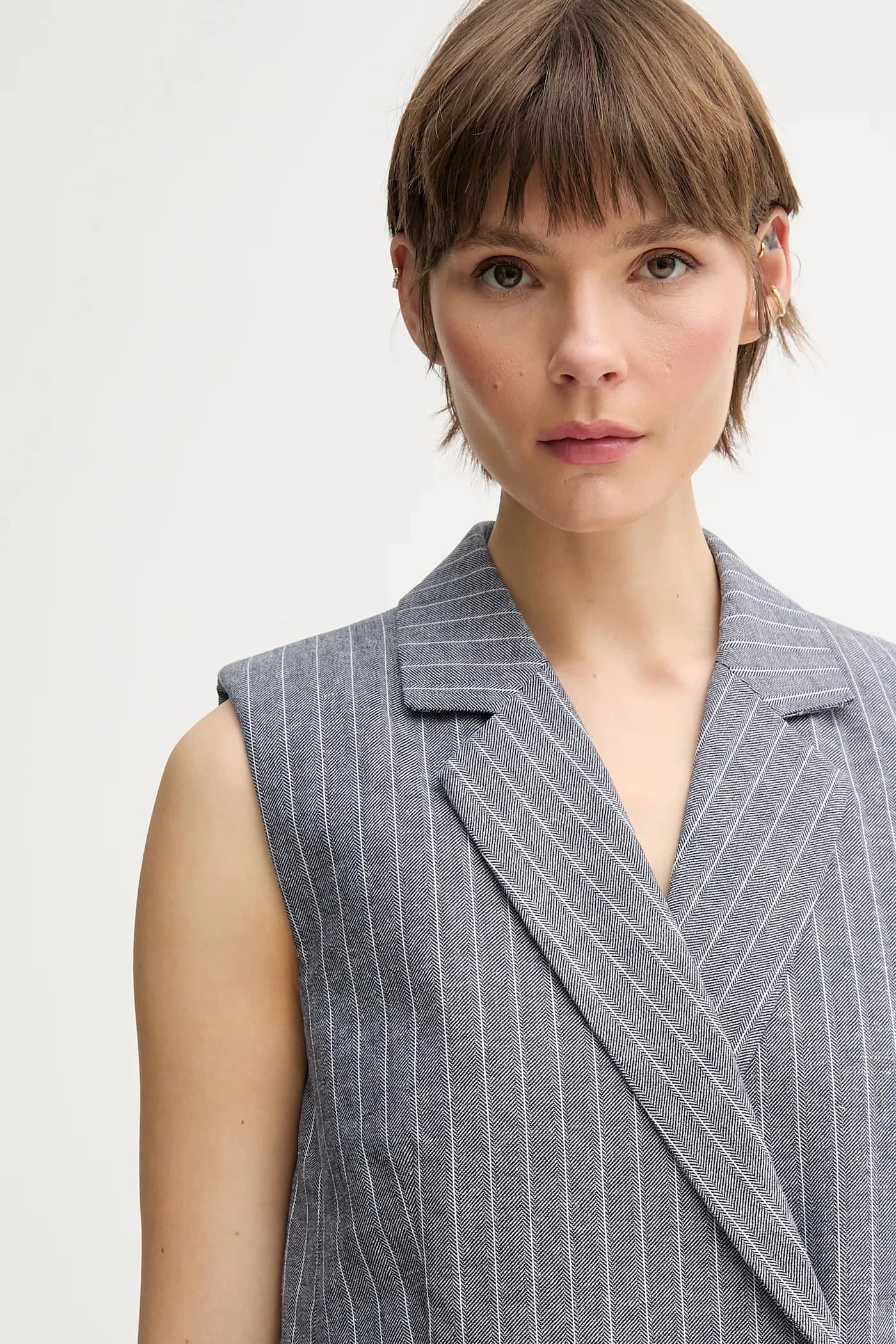 Жилет из смесового льна - фото 4