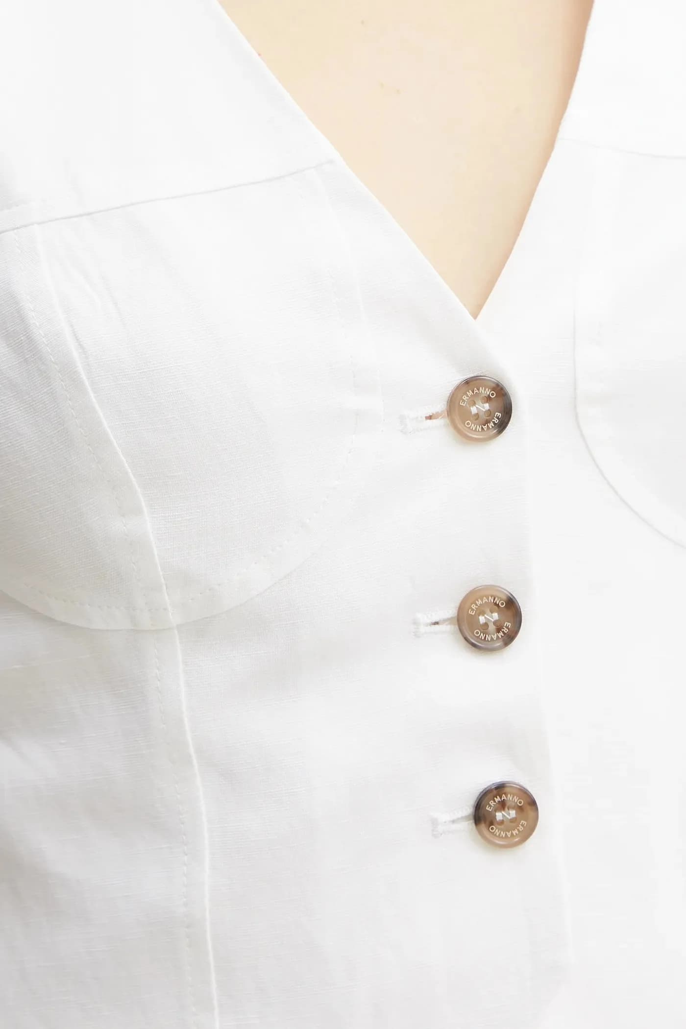 Жилет из смесового льна - фото 5