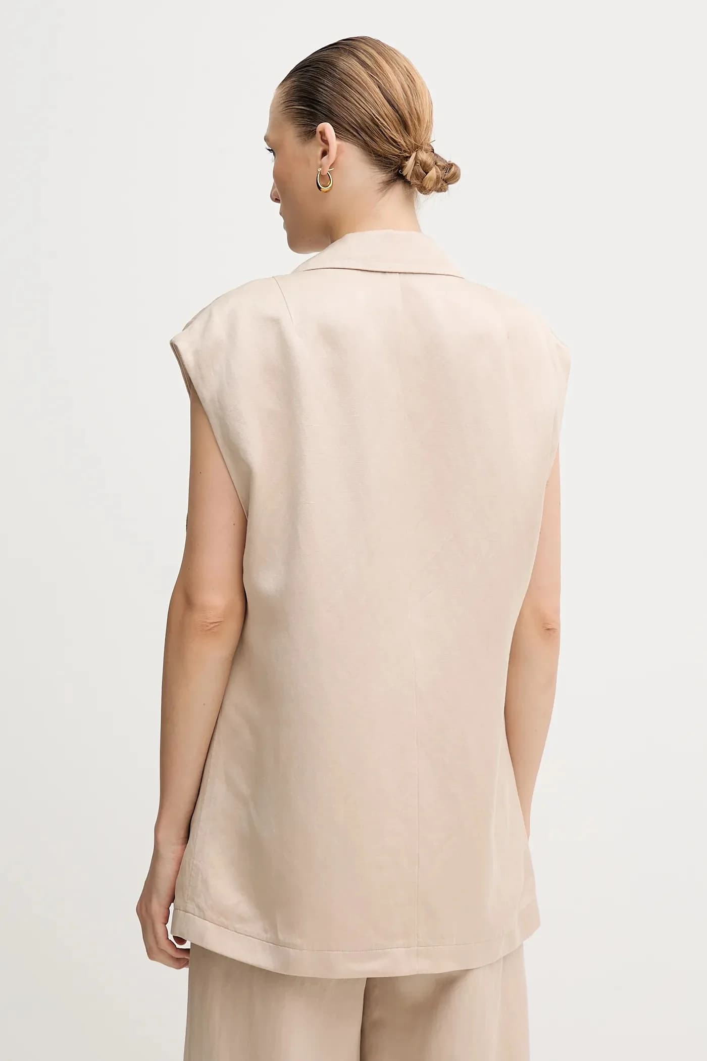 Жилет из смесового льна - фото 3