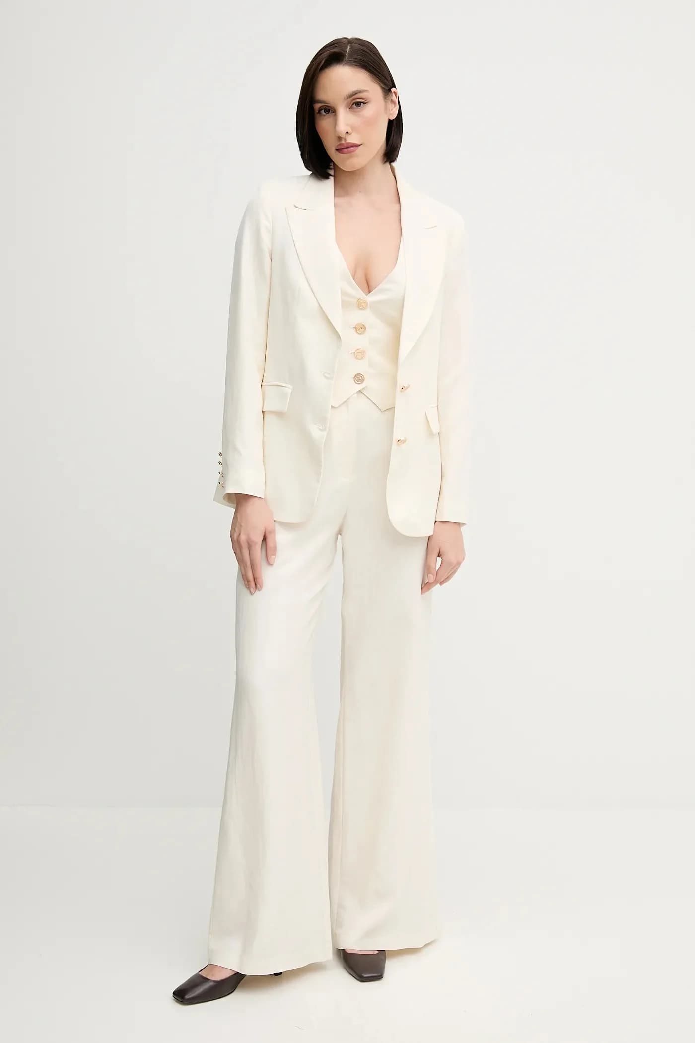 Жилет из смесового льна - фото 2