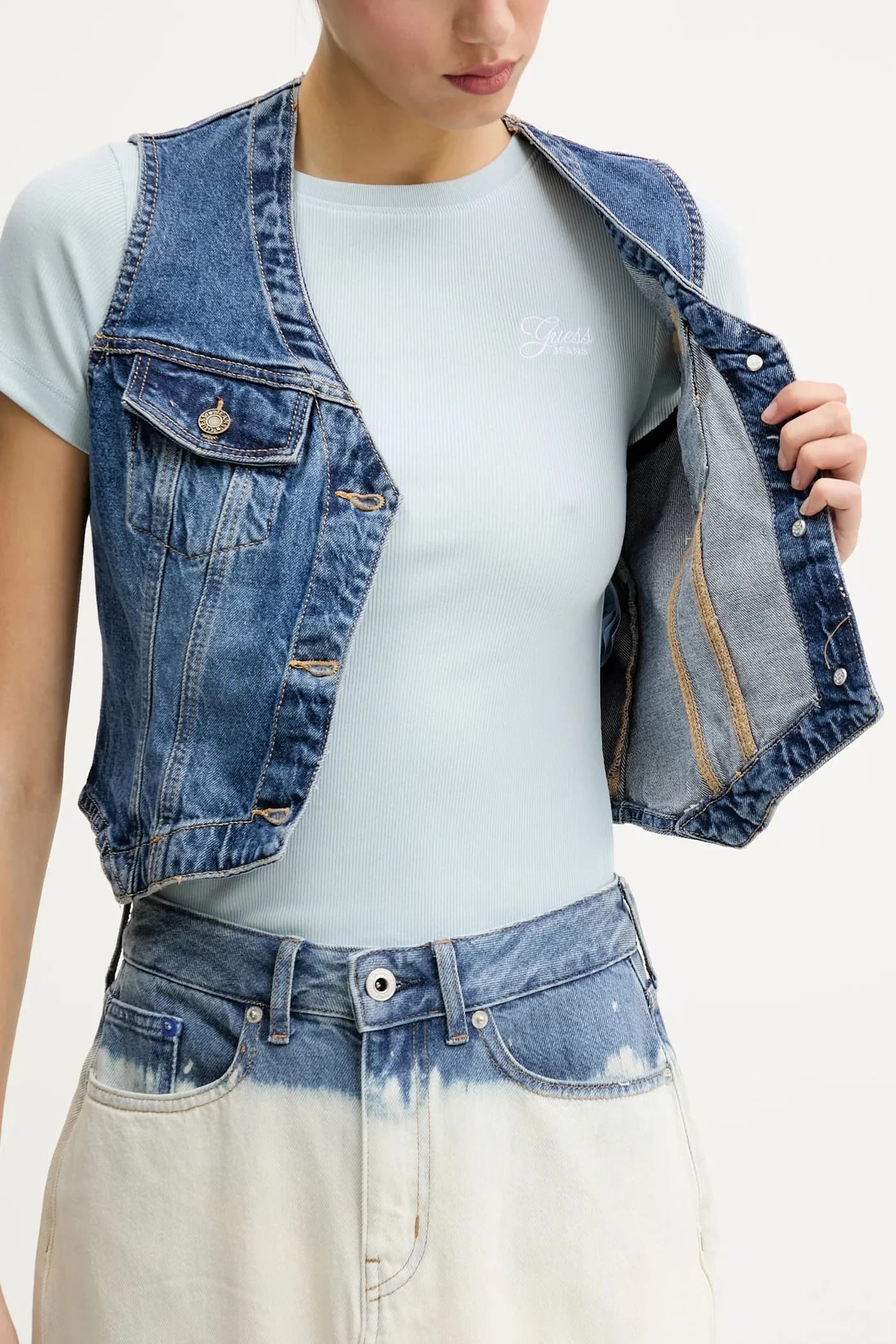 Джинсовый жилет - фото 5