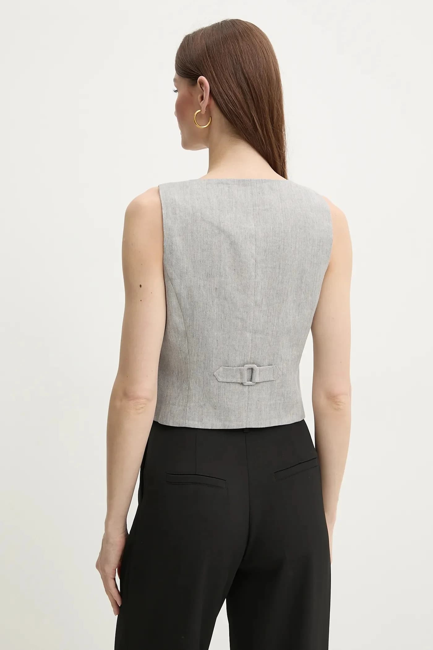 ПЕРИМ льняной жилет - фото 3