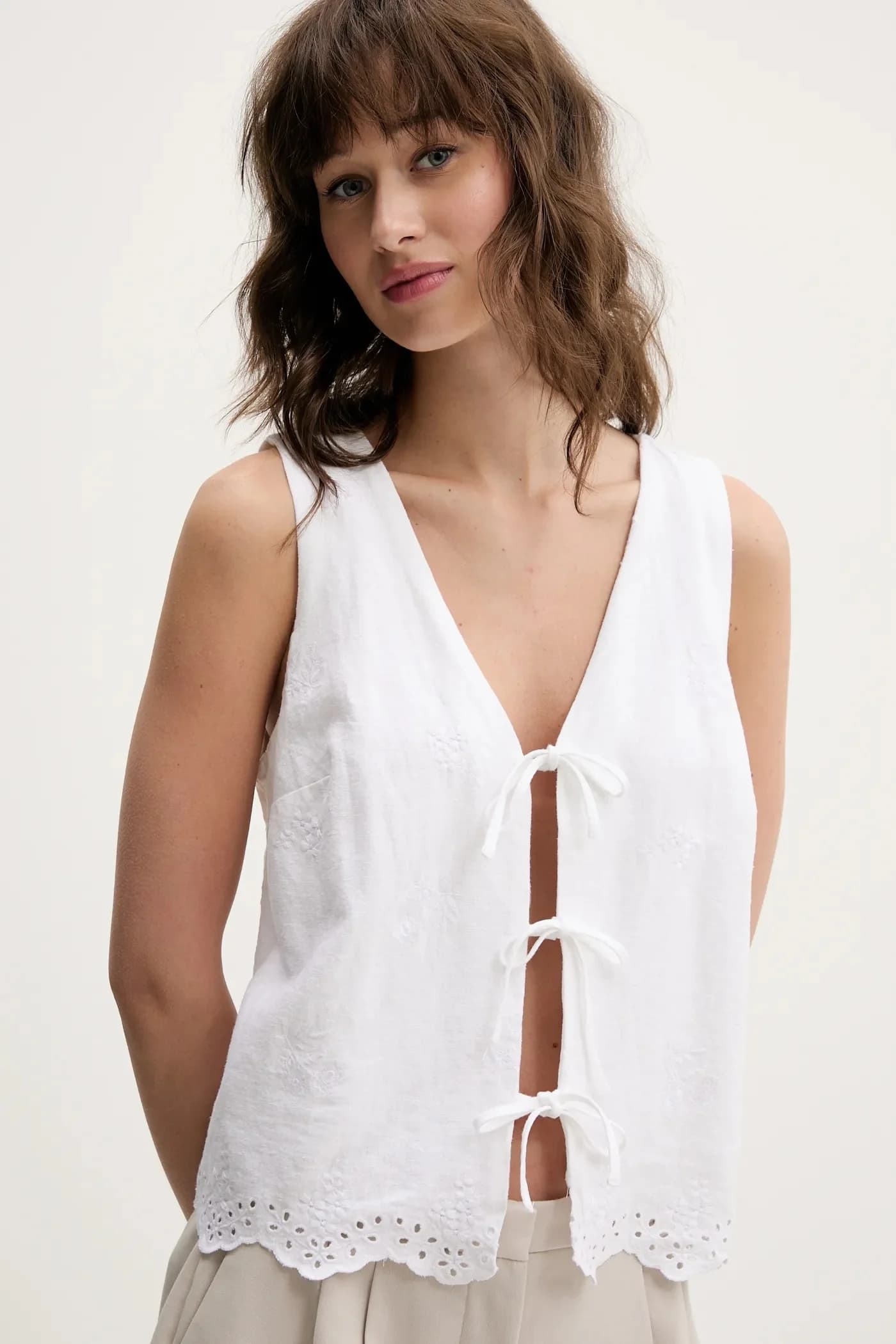 Льняной жилет - фото 4