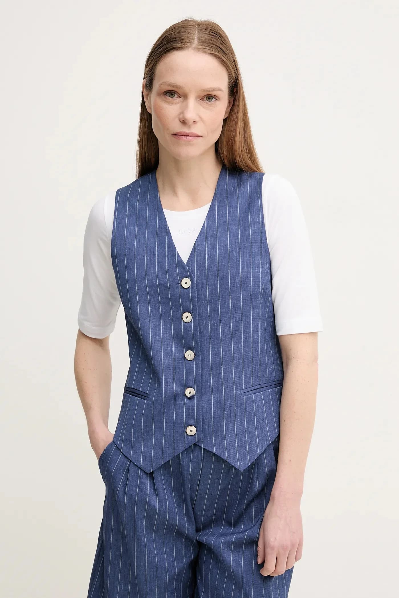 GWEN жилет из смесового льна