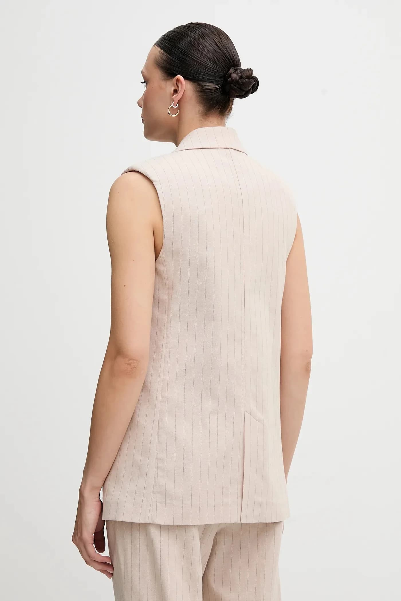 Жилет из смесового льна - фото 3