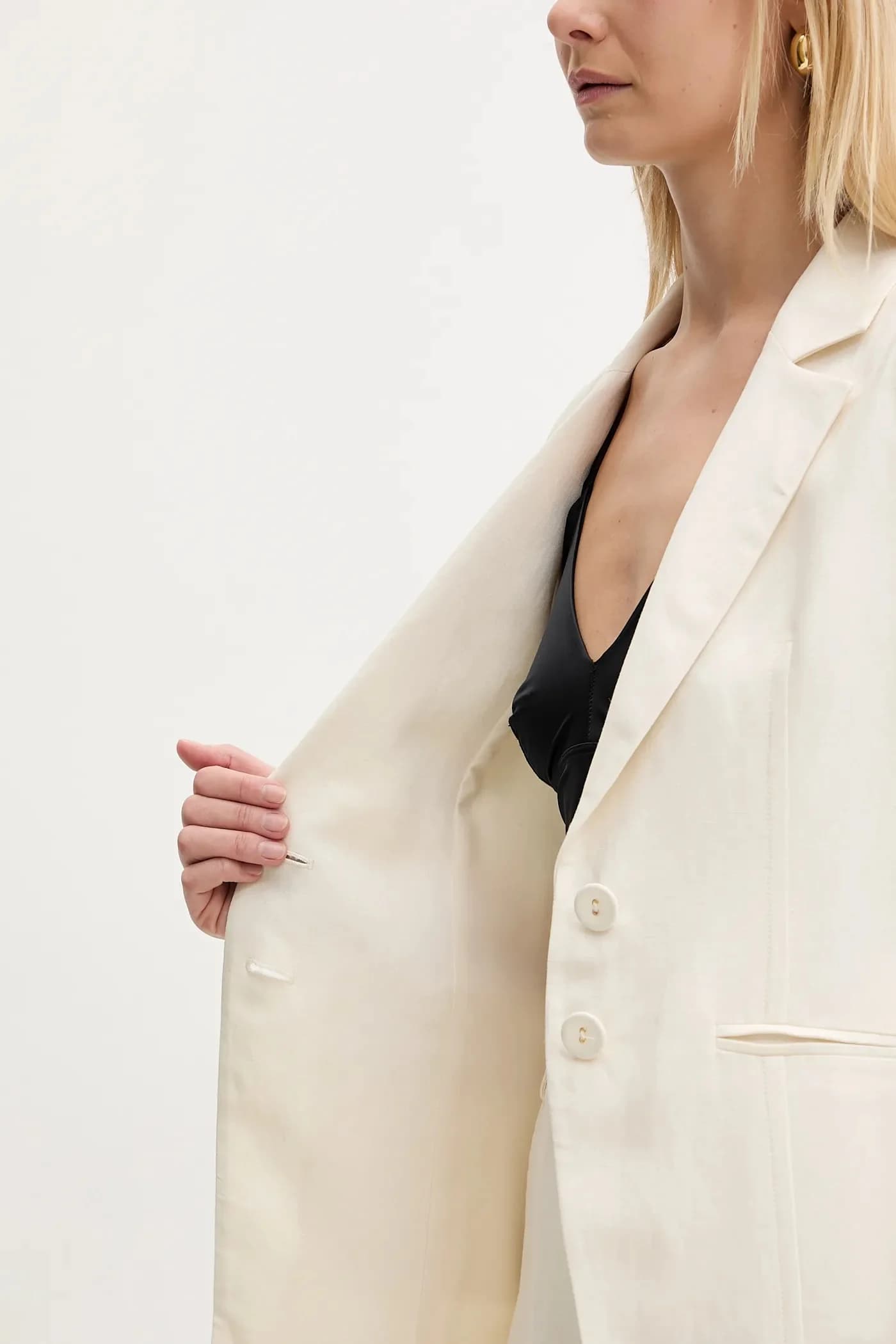 Жилет из смесового льна - фото 6