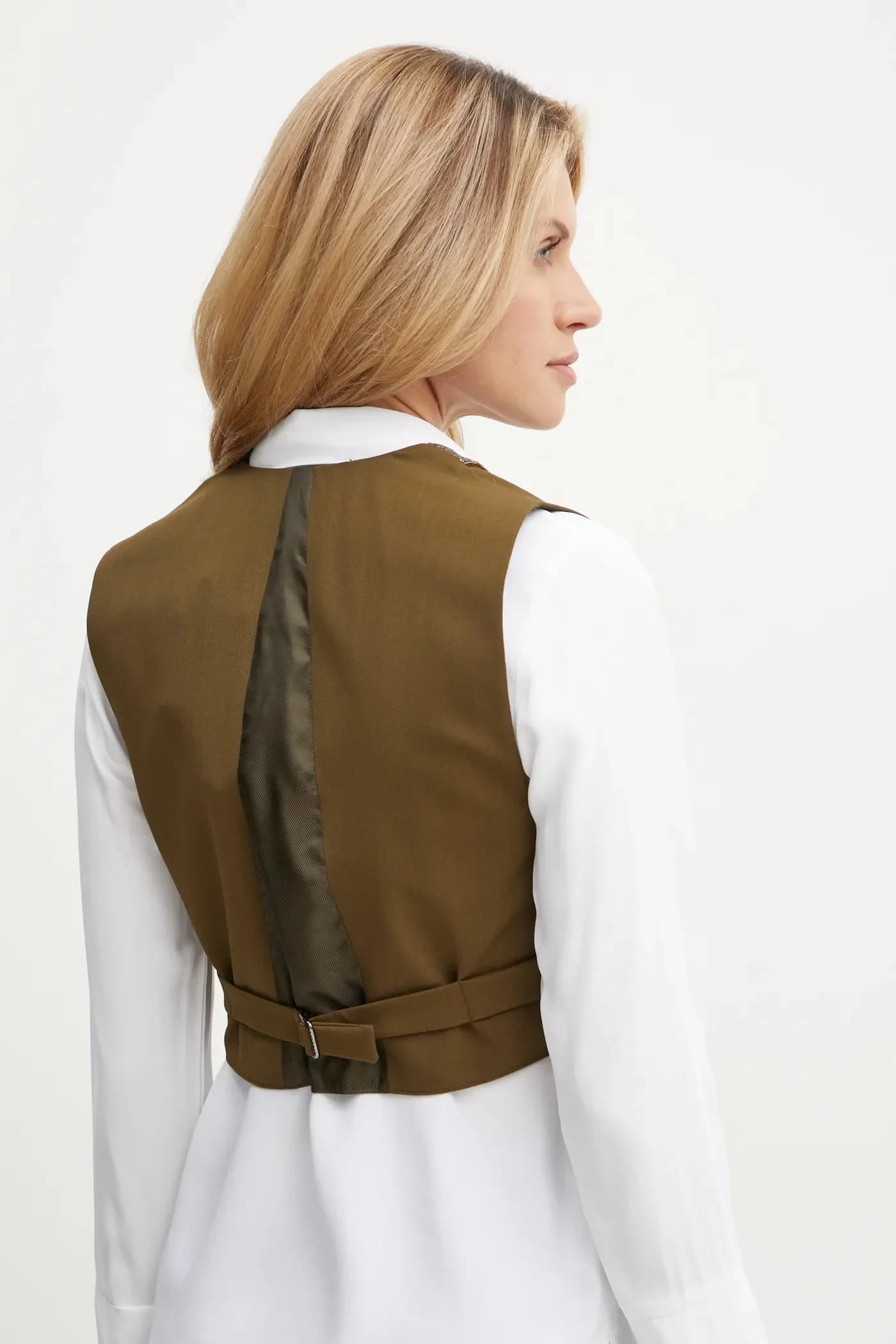 Жилет из смесовой шерсти - фото 3