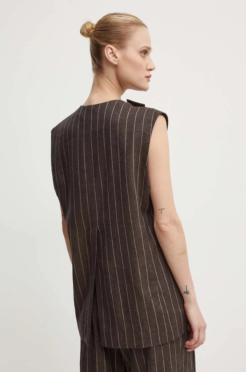 Льняной жилет Enid - Casual Linen Stripe - фото 3