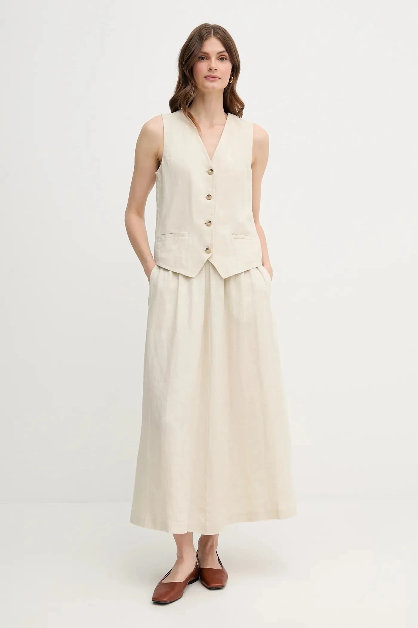 Льняной жилет - фото 2