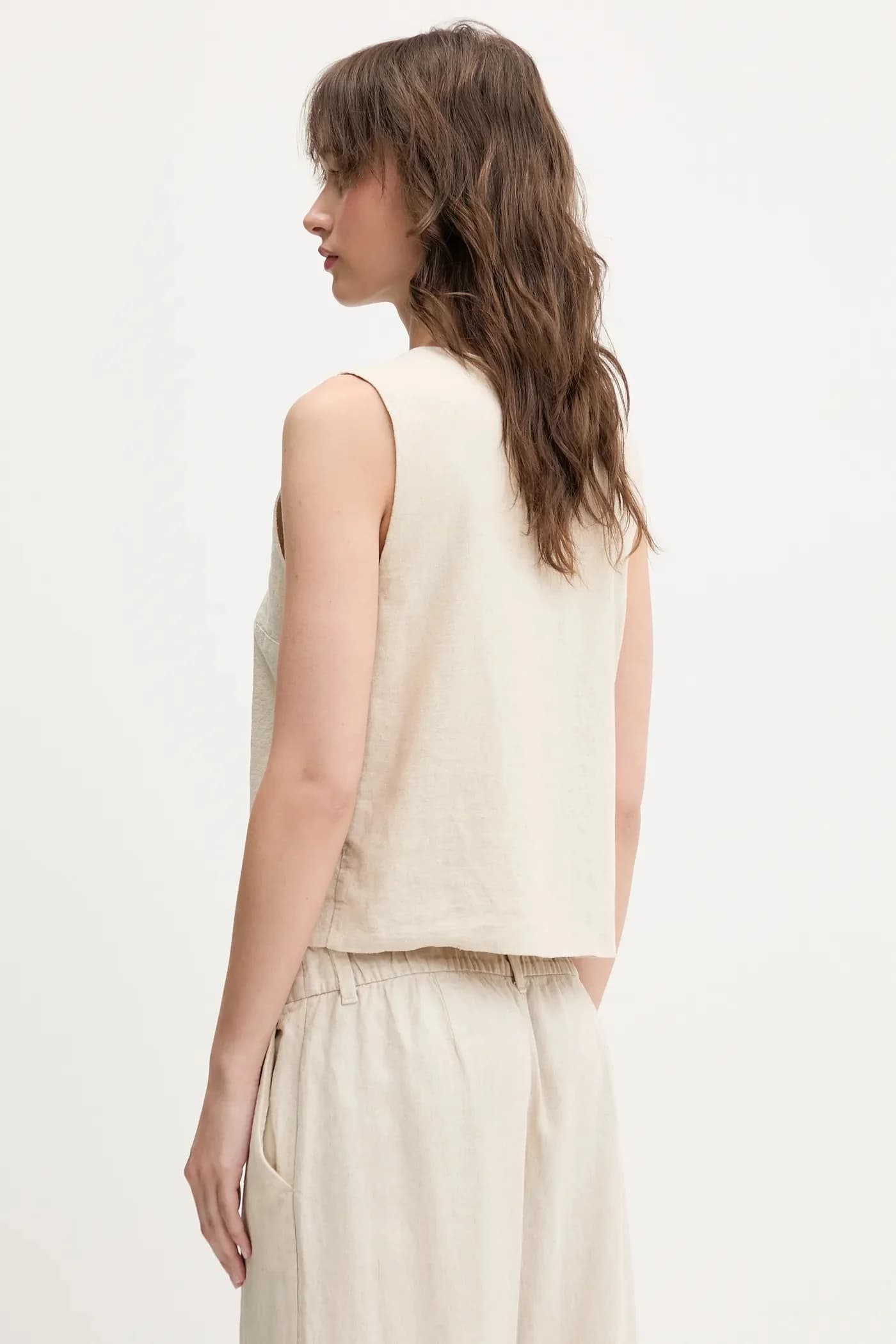 Льняной жилет - фото 3