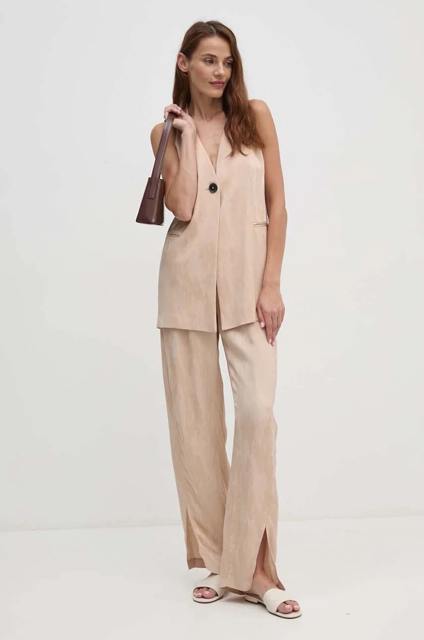 Жилет из смесового льна - фото 2