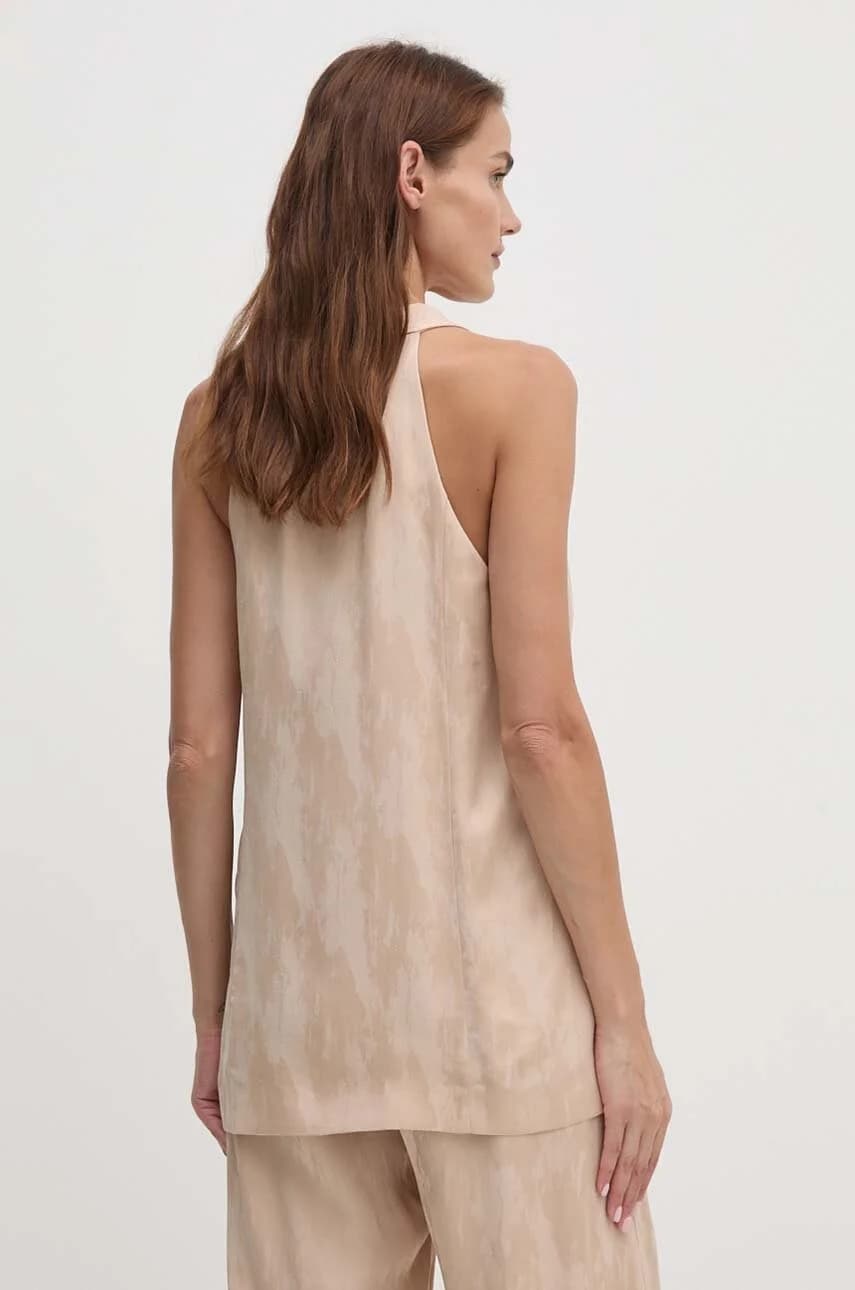 Жилет из смесового льна - фото 3