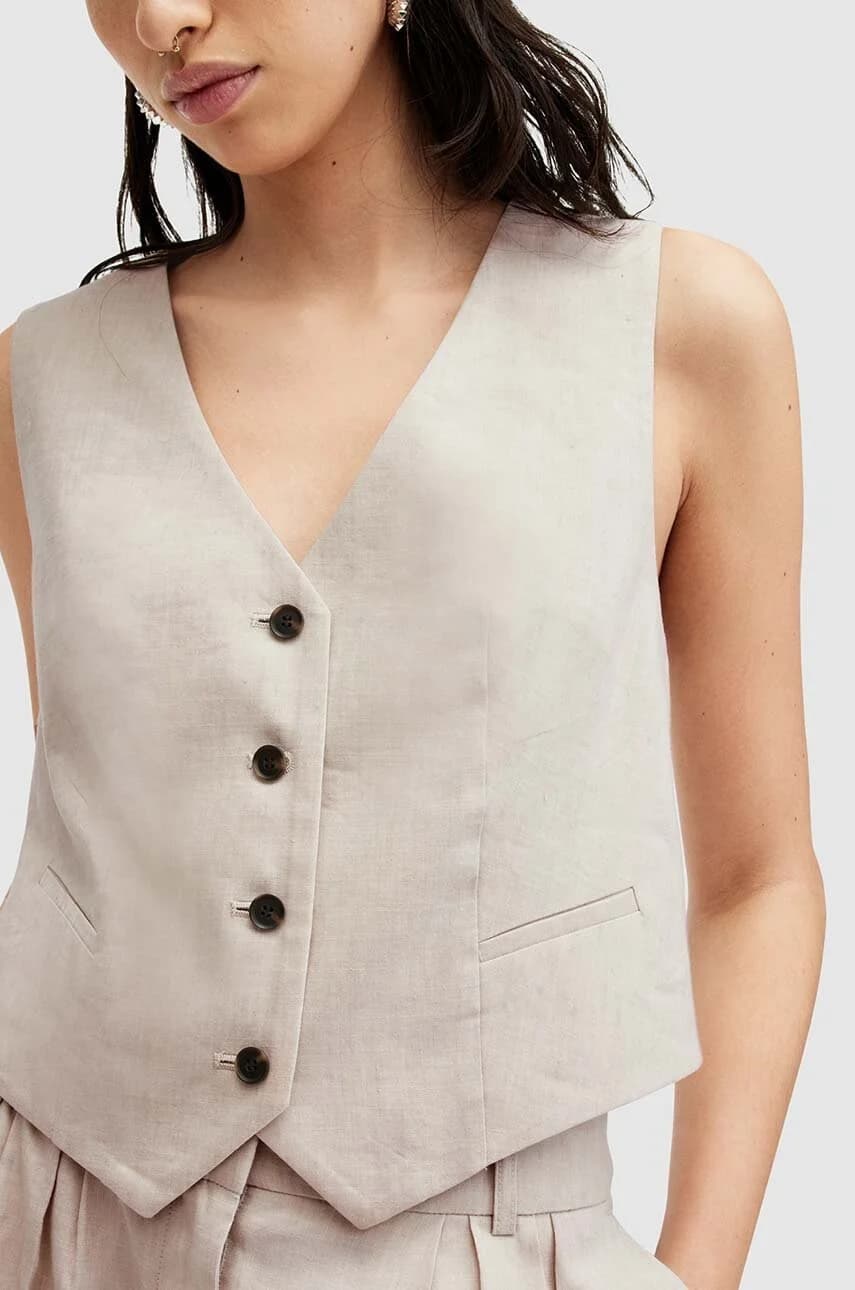 WHITNEY WAISTCOAT льняной жилет - фото 2