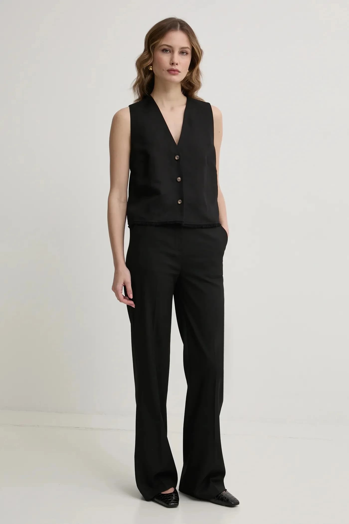 Льняной жилет - фото 2