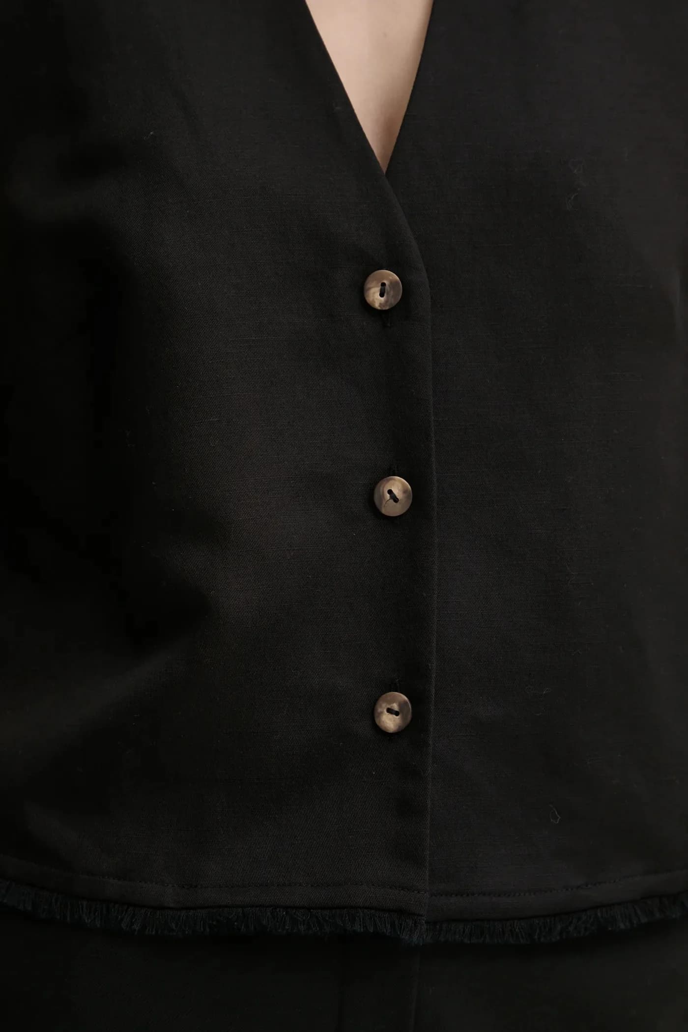 Льняной жилет - фото 5