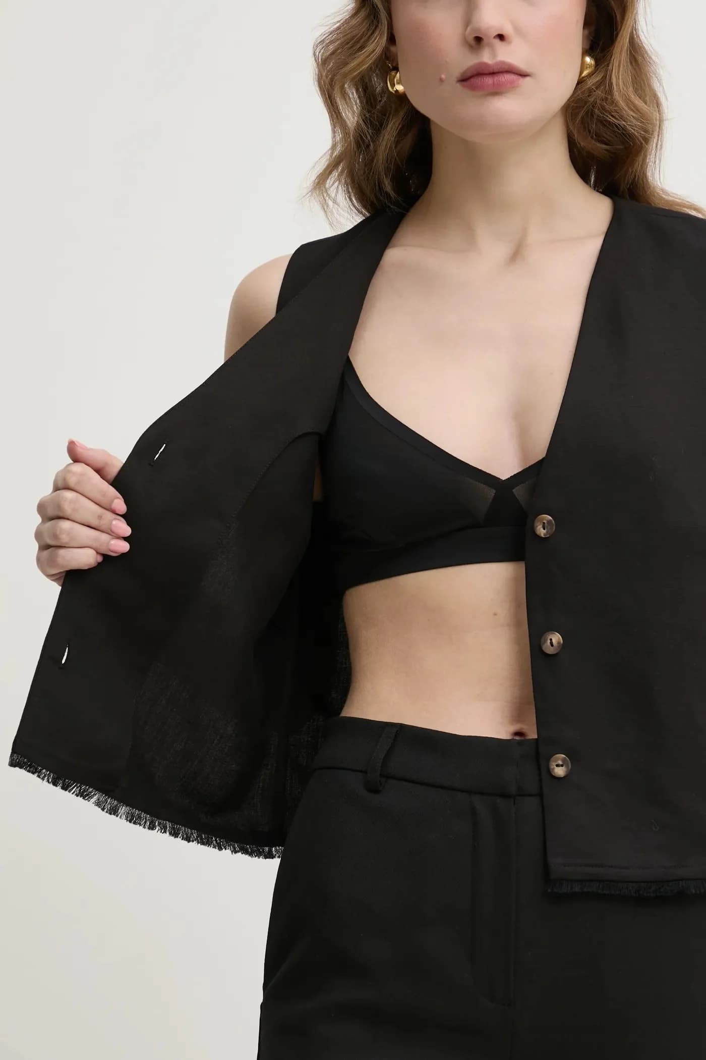 Льняной жилет - фото 6