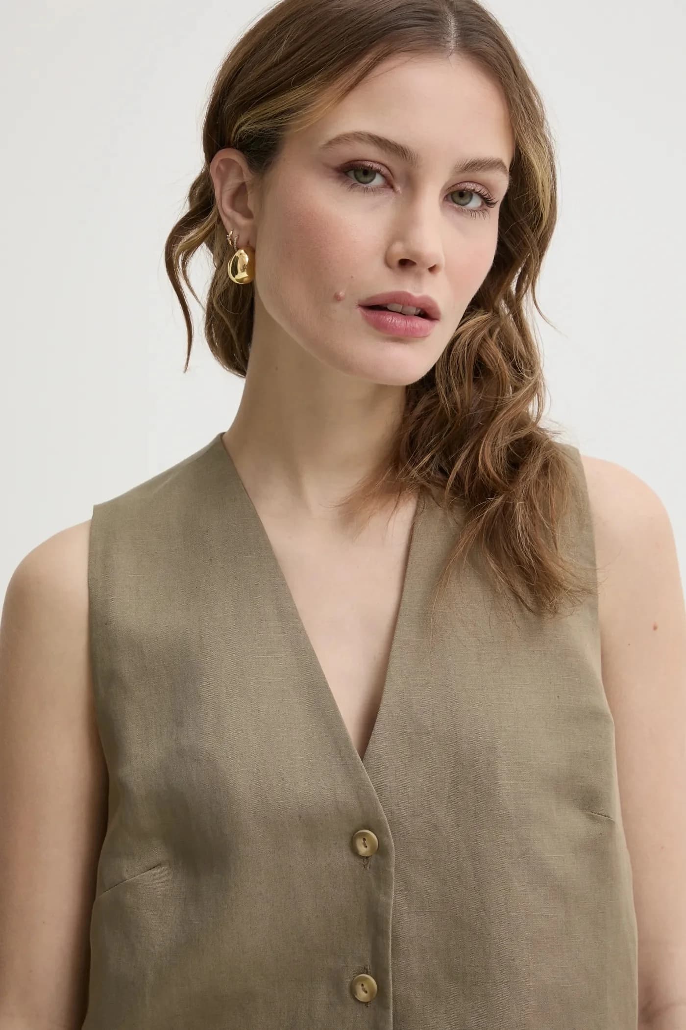 Льняной жилет - фото 4