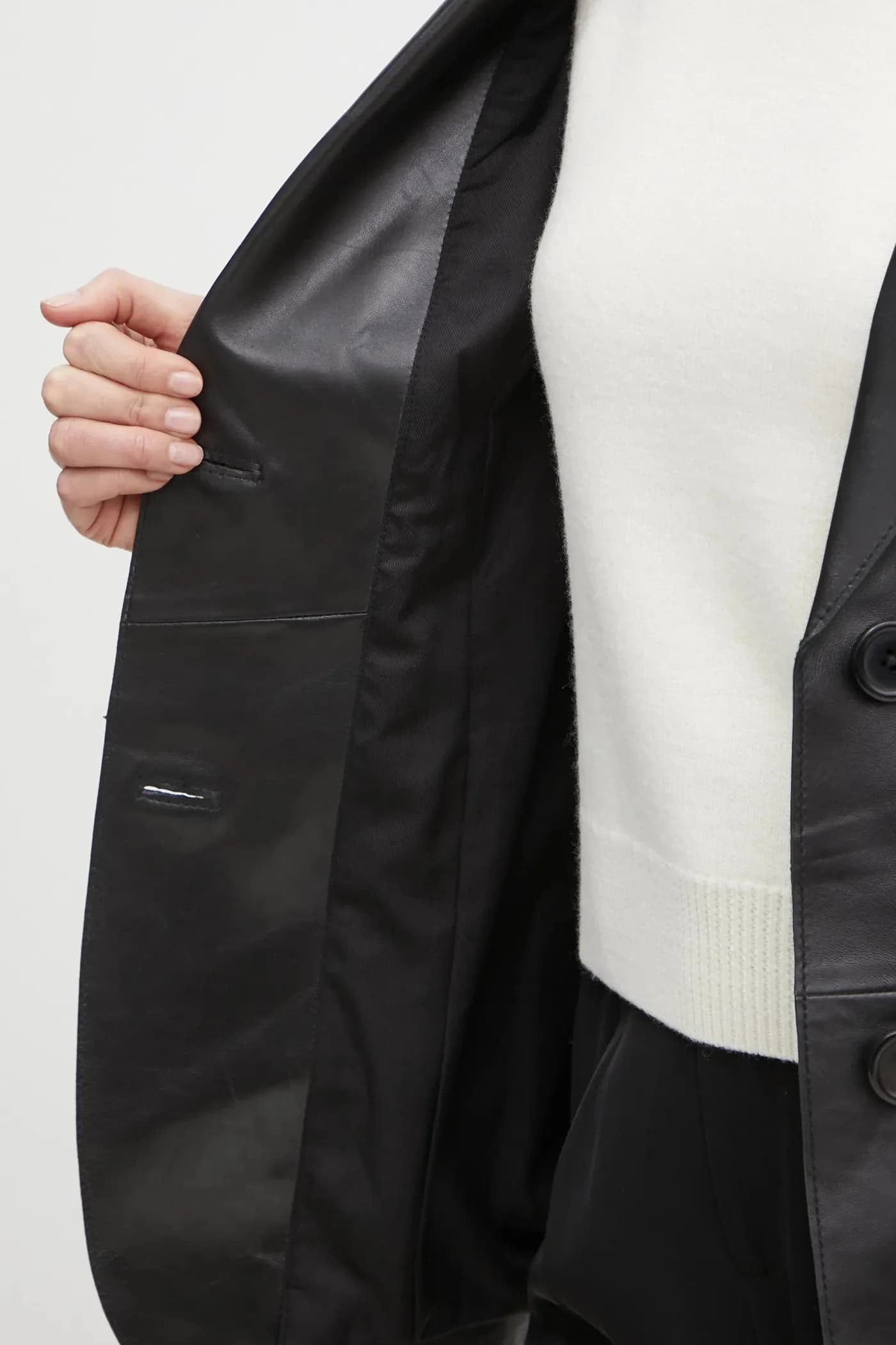 Мина кожаная куртка - фото 6