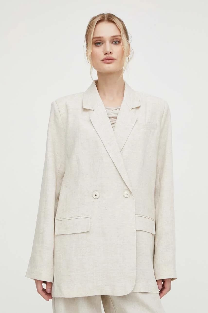 Пиджак из смесового льна