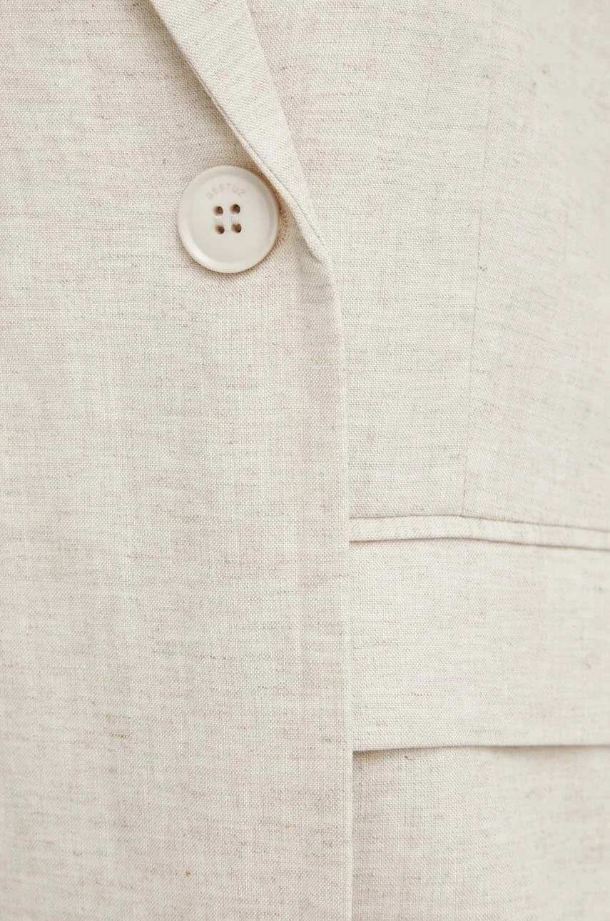Пиджак из смесового льна - фото 5