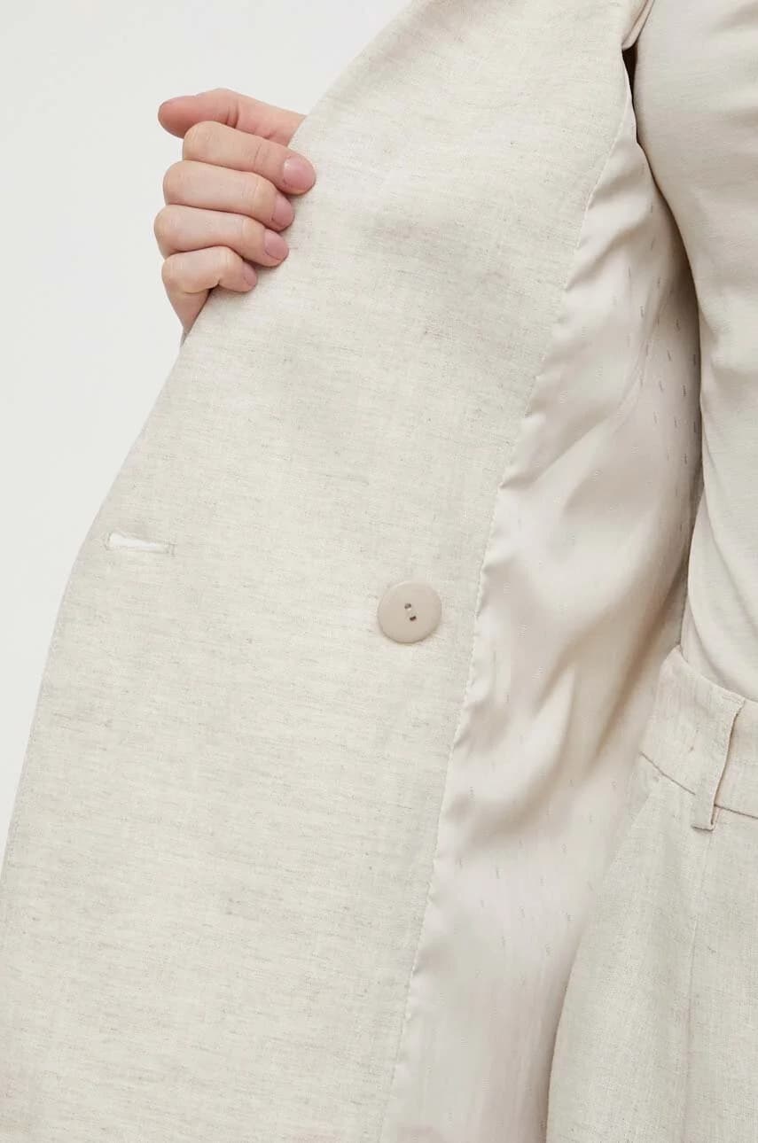 Пиджак из смесового льна - фото 6