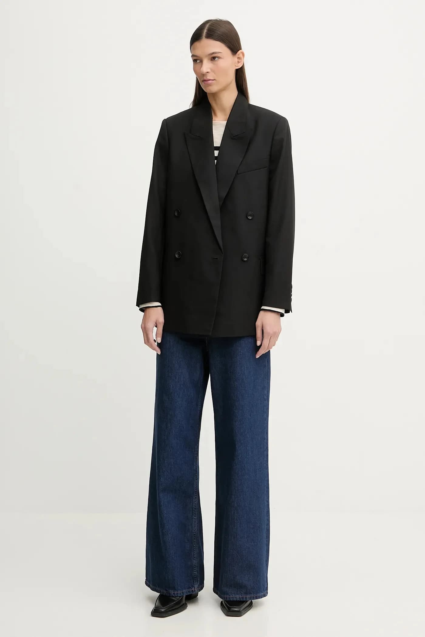 Двубортная куртка из смесовой шерсти - фото 2