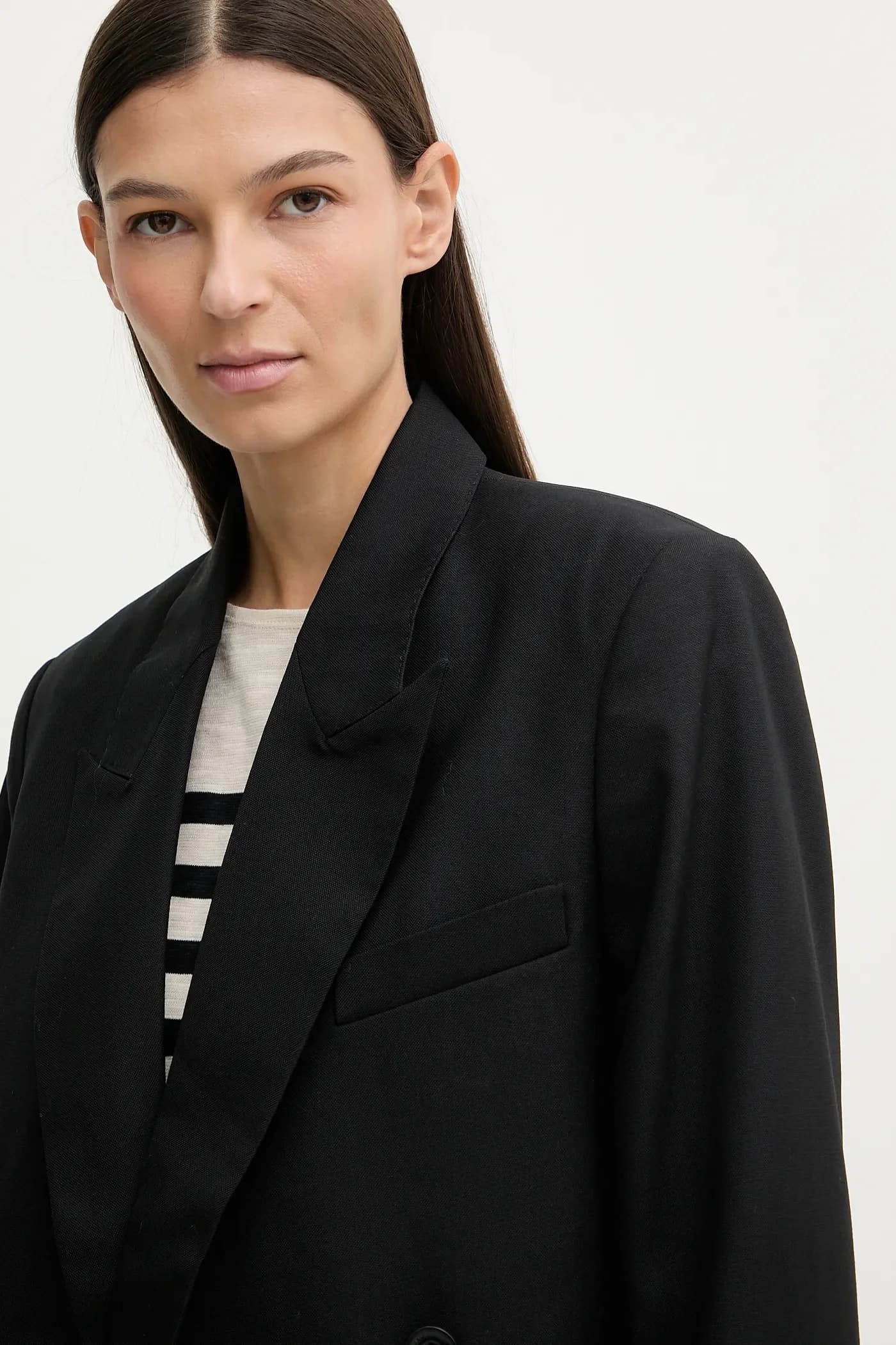 Двубортная куртка из смесовой шерсти - фото 4