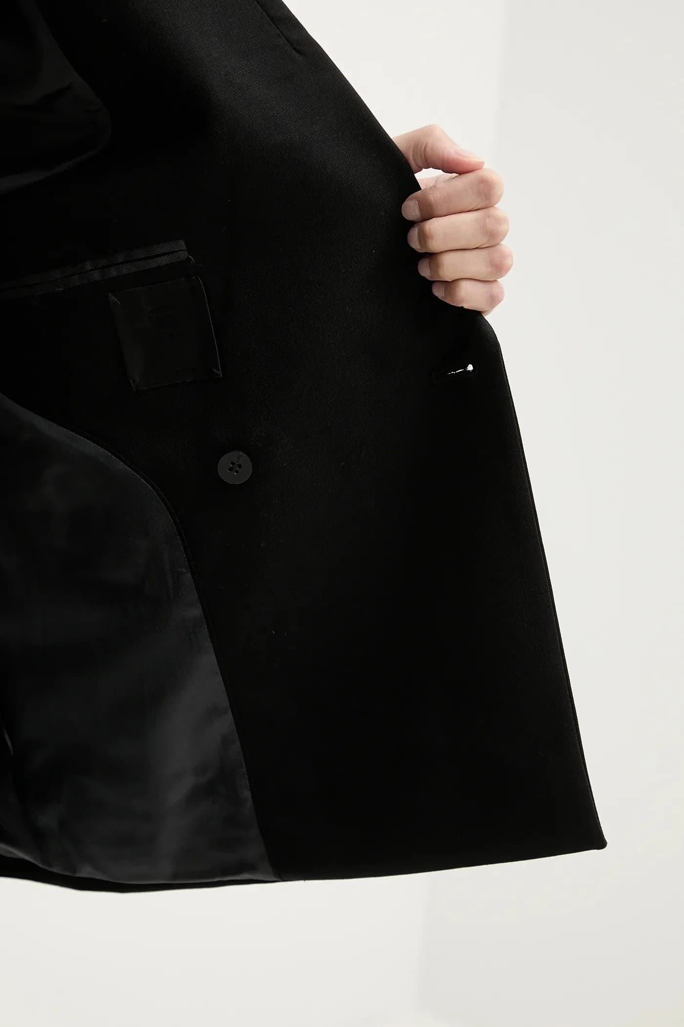 Двубортная куртка из смесовой шерсти - фото 6