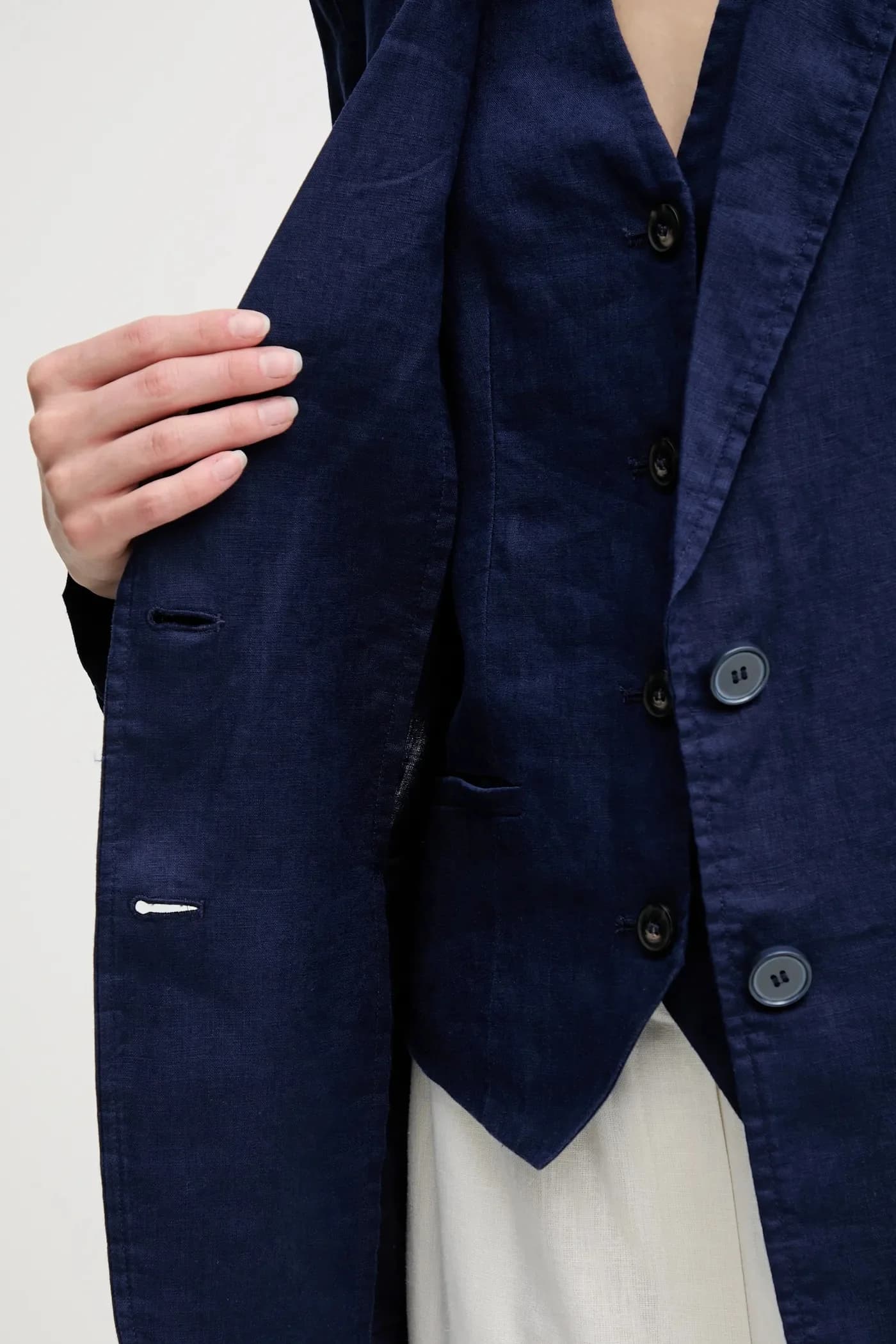 Льняная куртка - фото 6