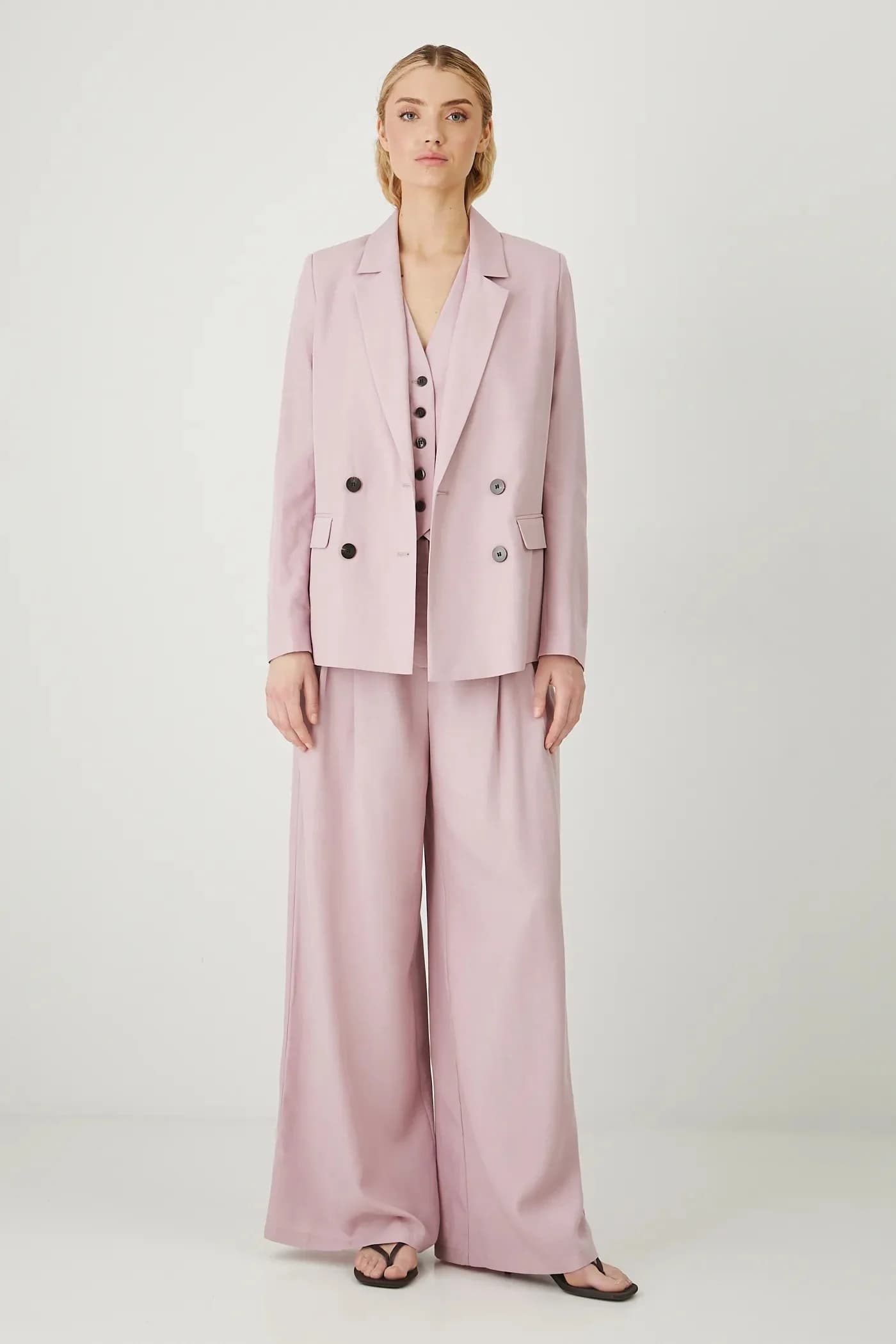 Пиджак из смесового льна - фото 2