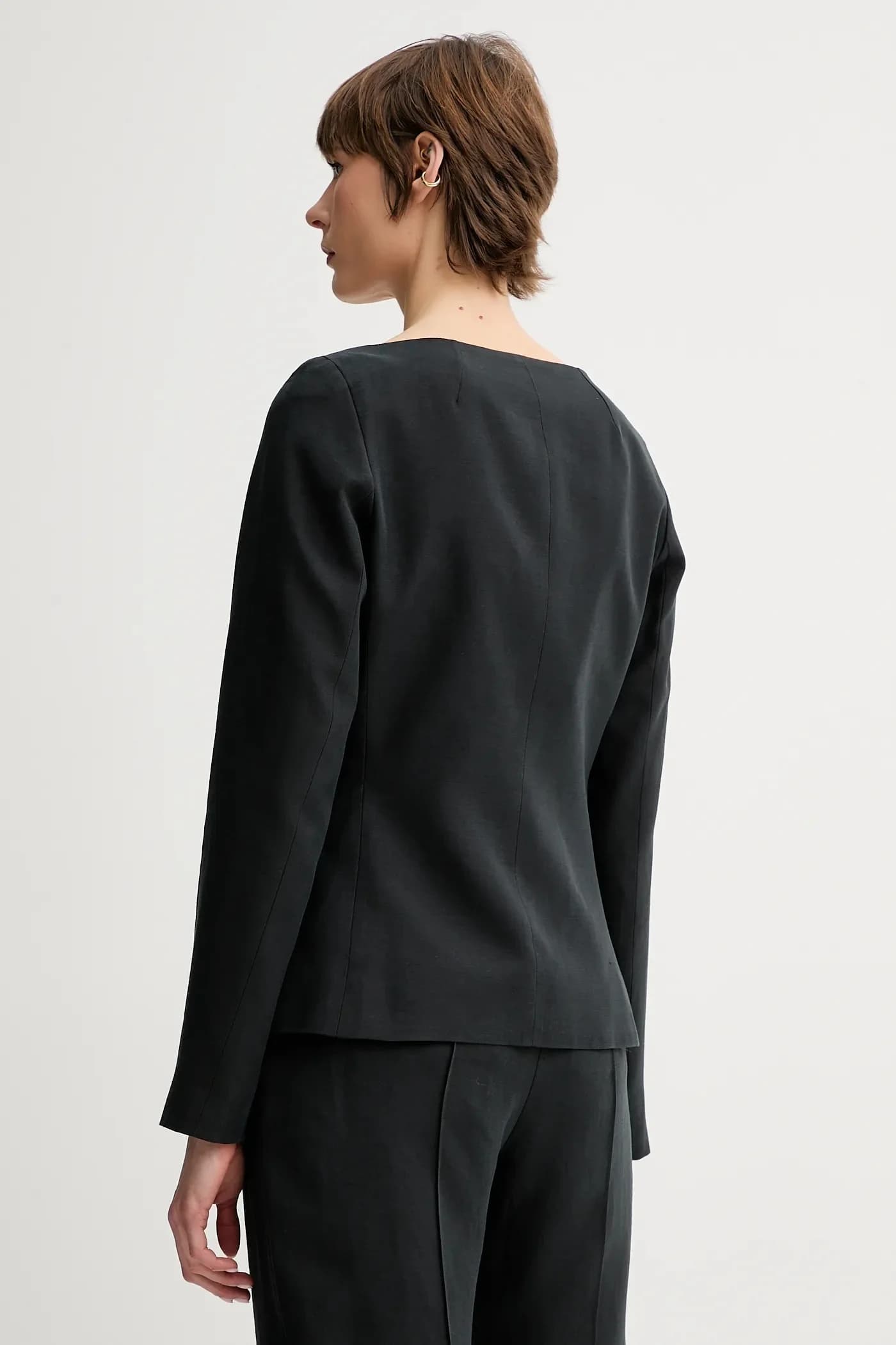 Пиджак из смесового льна - фото 3