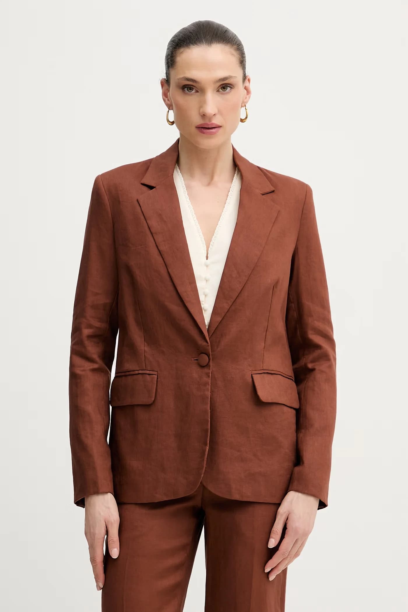 Жакет женский однобортный льняной PILLIK