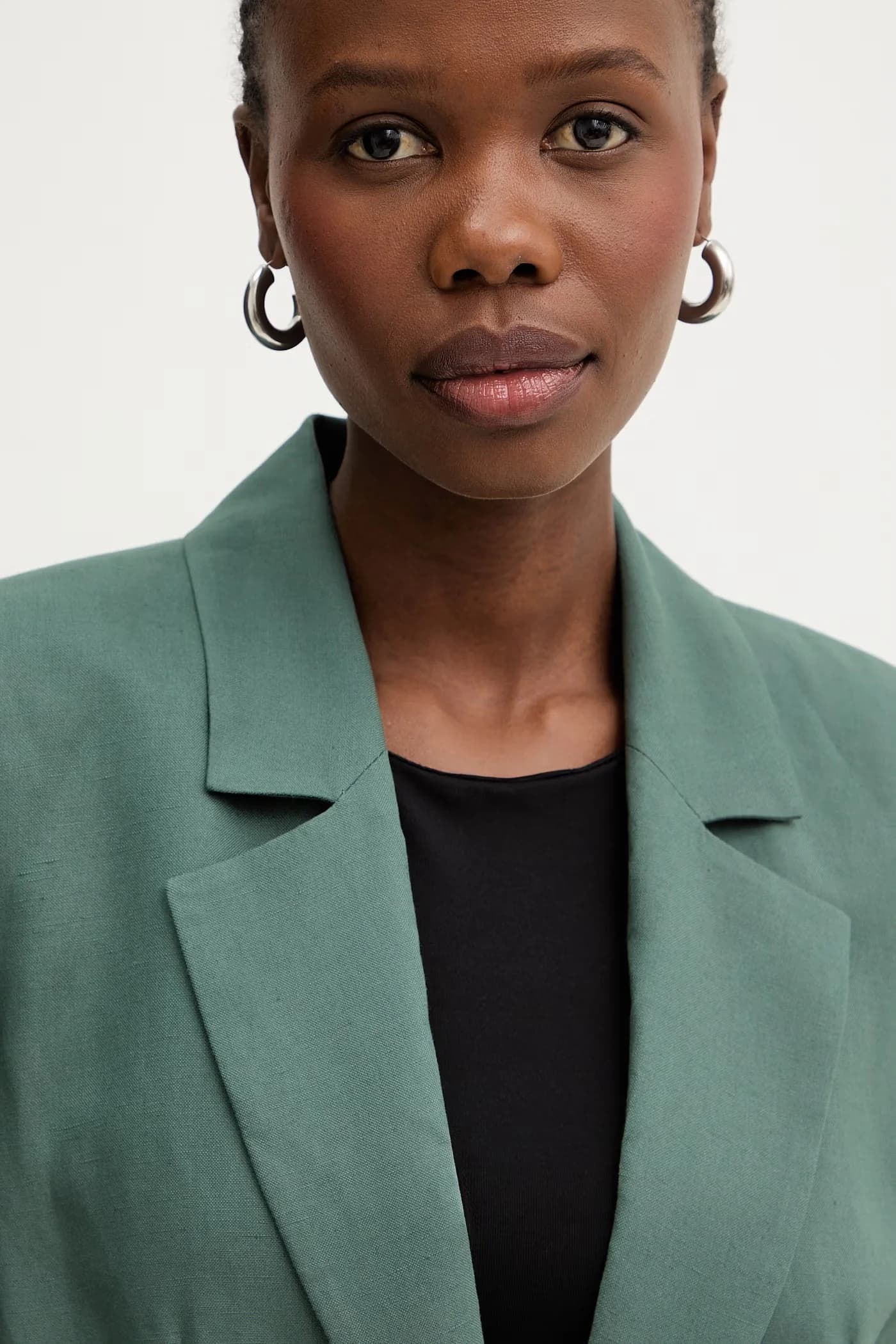 Женский однобортный пиджак из вискозы - фото 4